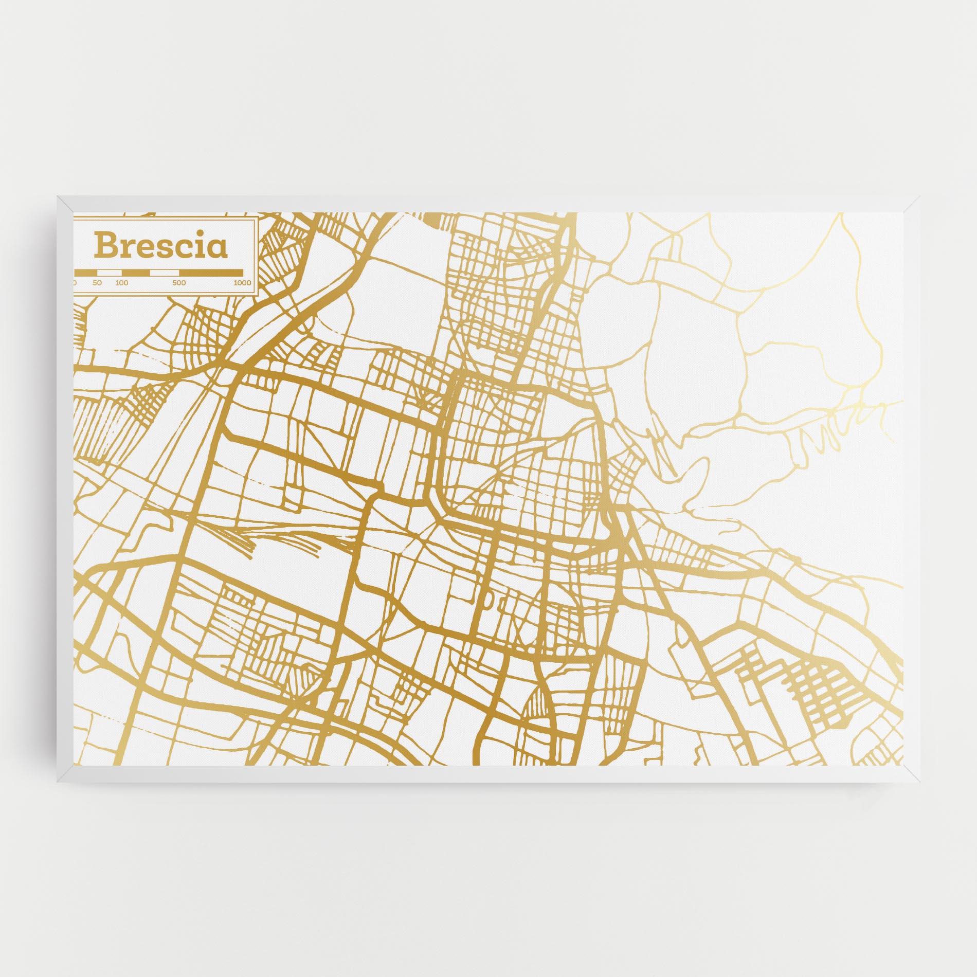 Tablou Canvas Brescia Gold Map mockup 0