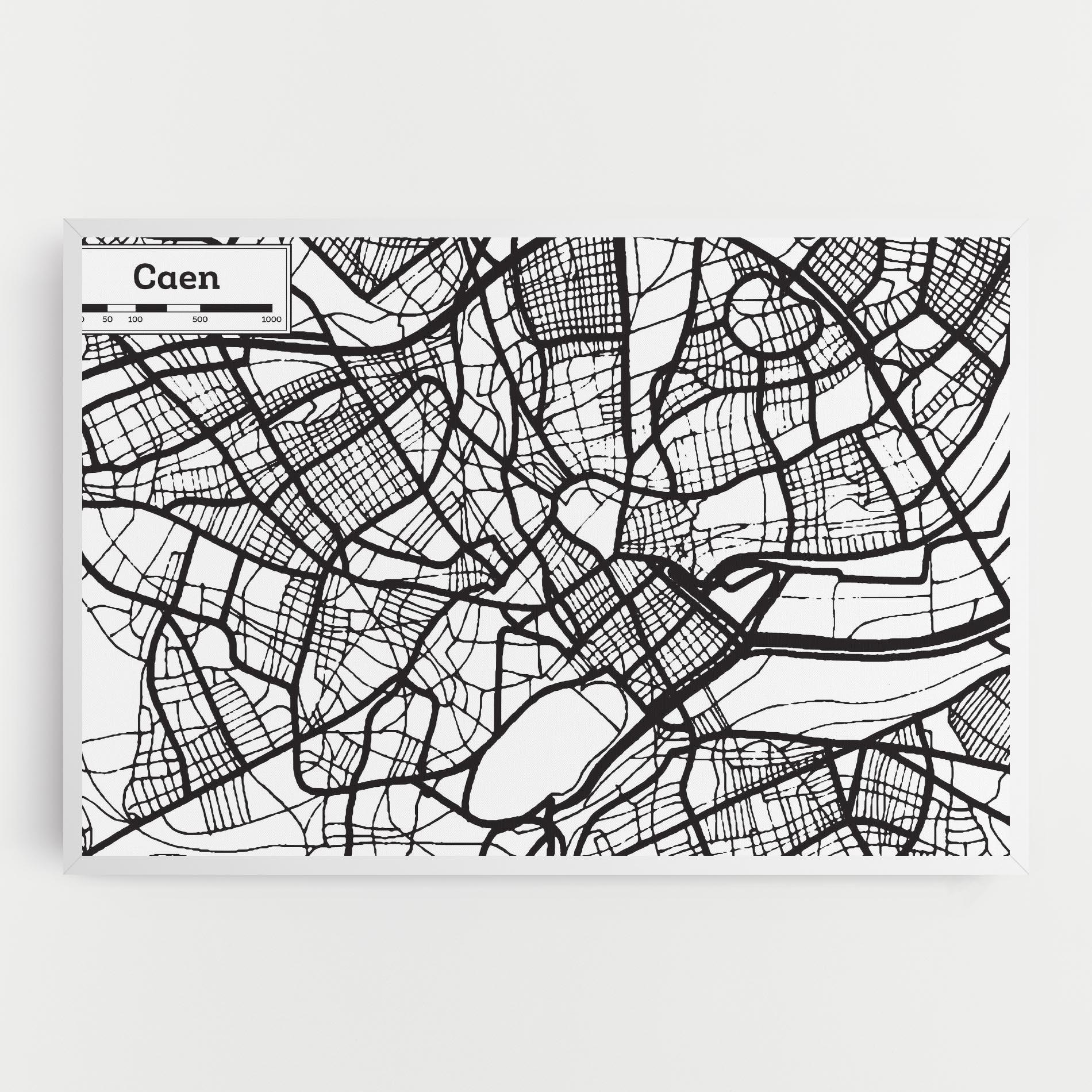 Tablou Canvas Caen Map mockup 0