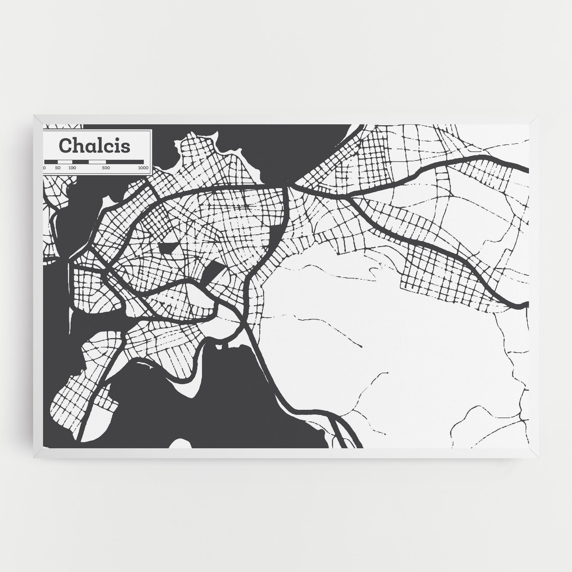 Tablou Canvas Chalcis Map mockup 0