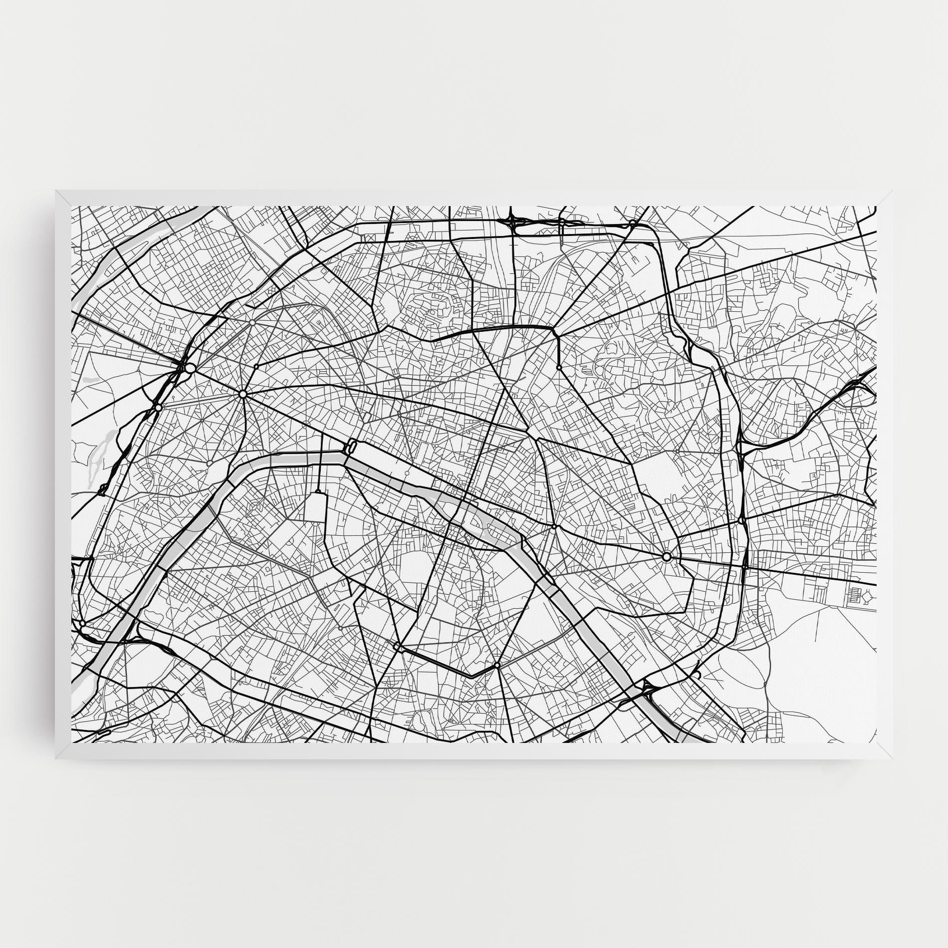 Tablou Canvas City Black Line mockup 0