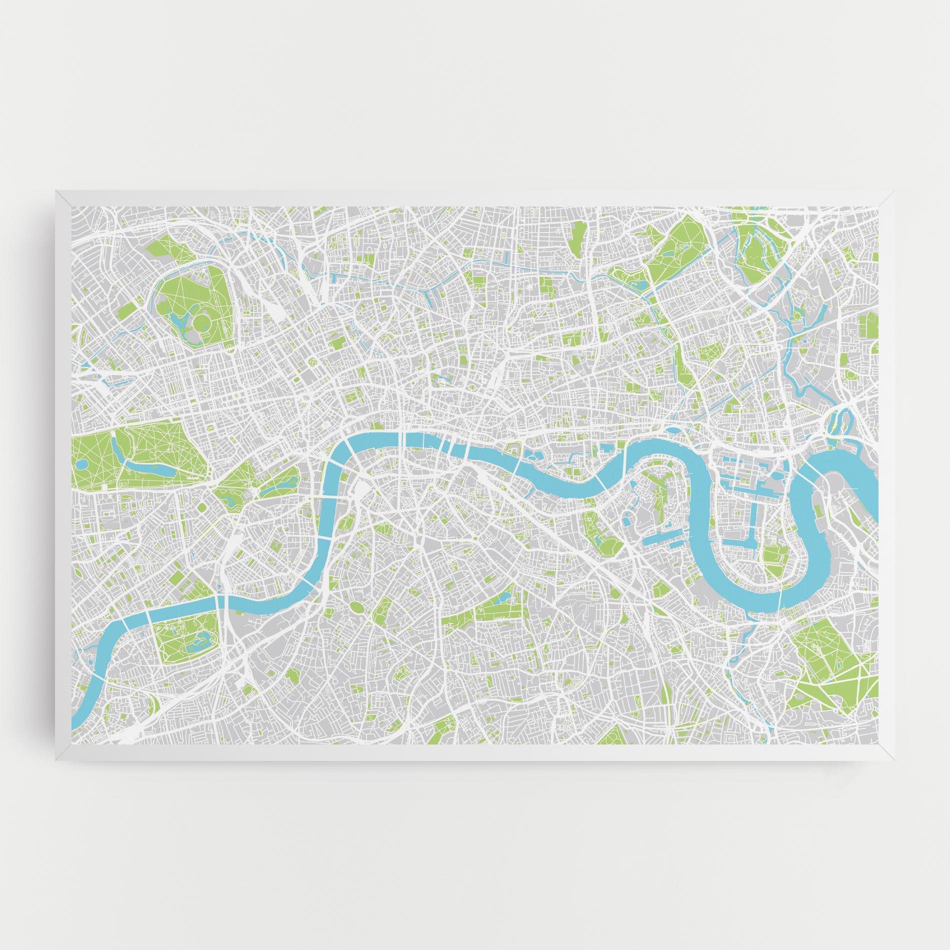 Tablou Canvas City Color Map mockup 0