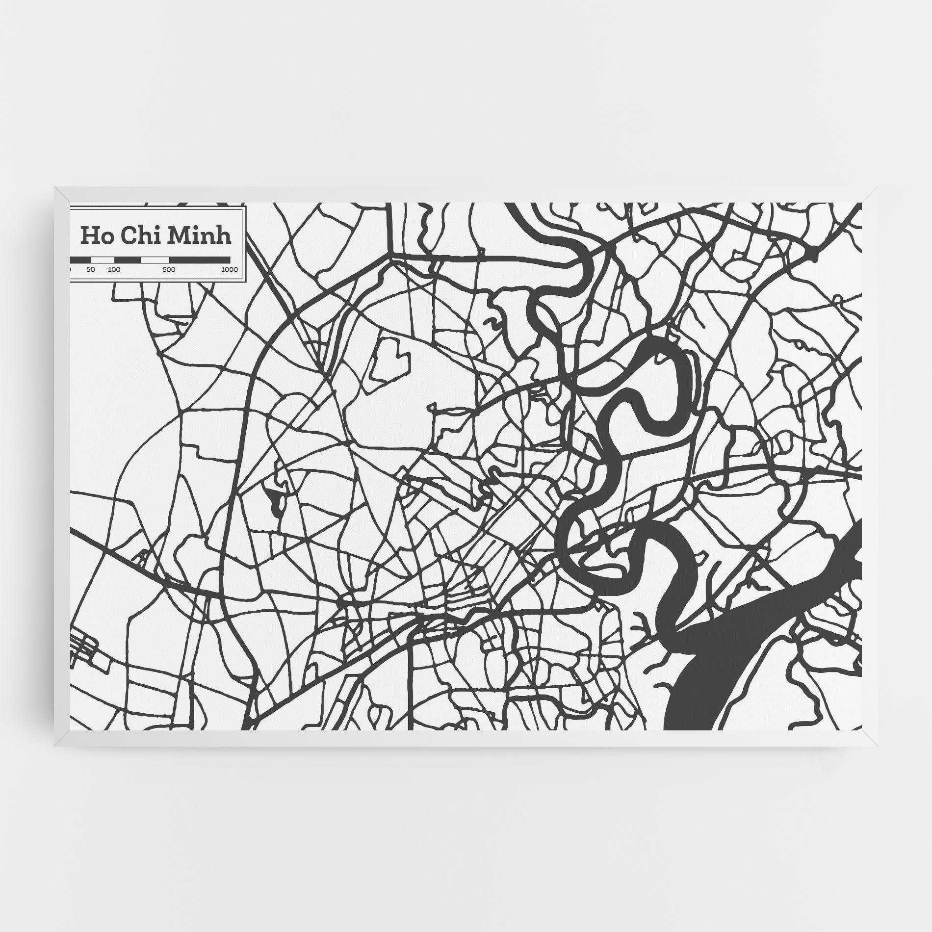 Tablou Canvas Ho Chi Minh Map mockup 0