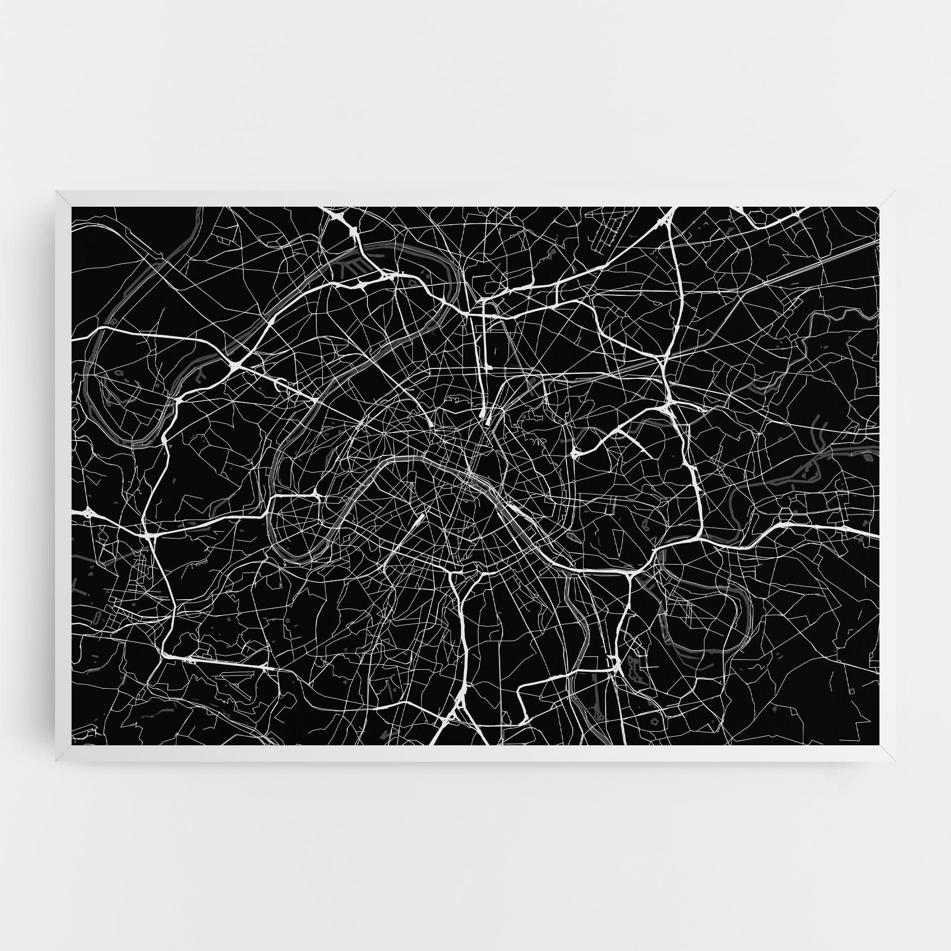 Tablou Canvas White Line City mockup 0