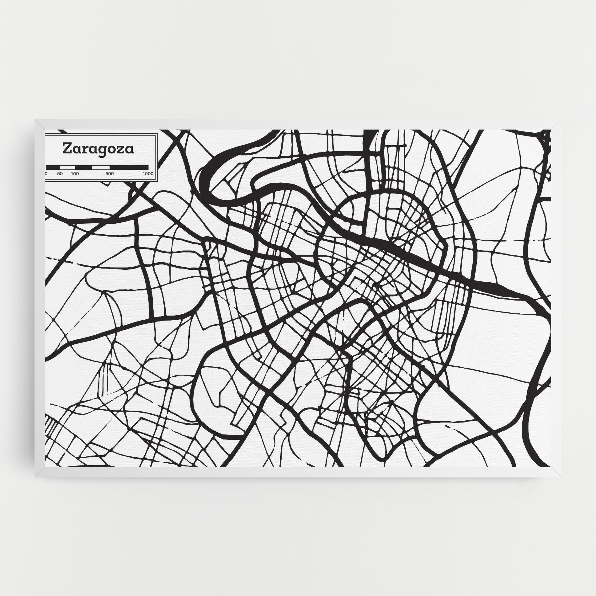 Tablou Canvas Zaragoza City Map mockup 0