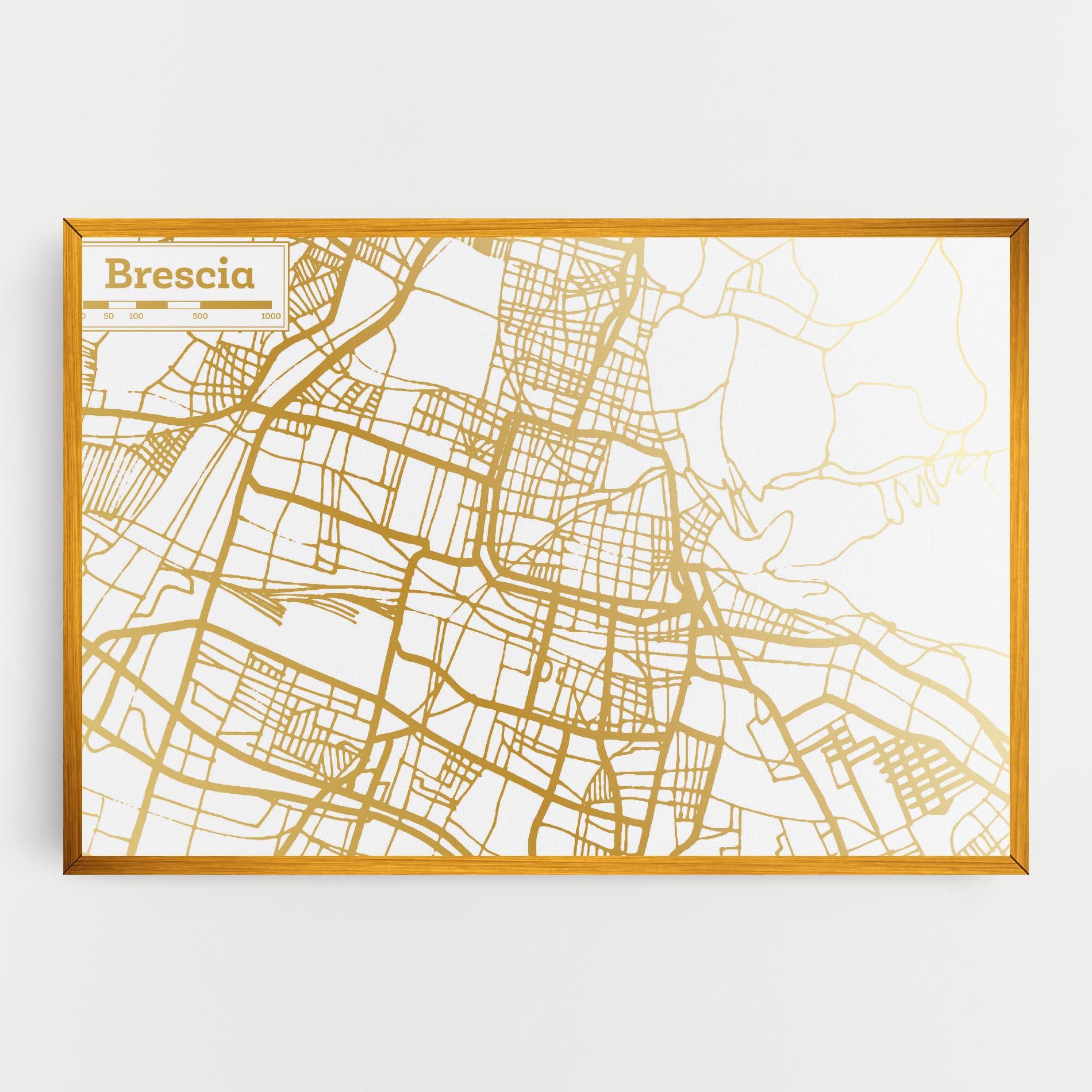 Tablou Canvas Brescia Gold Map mockup 0