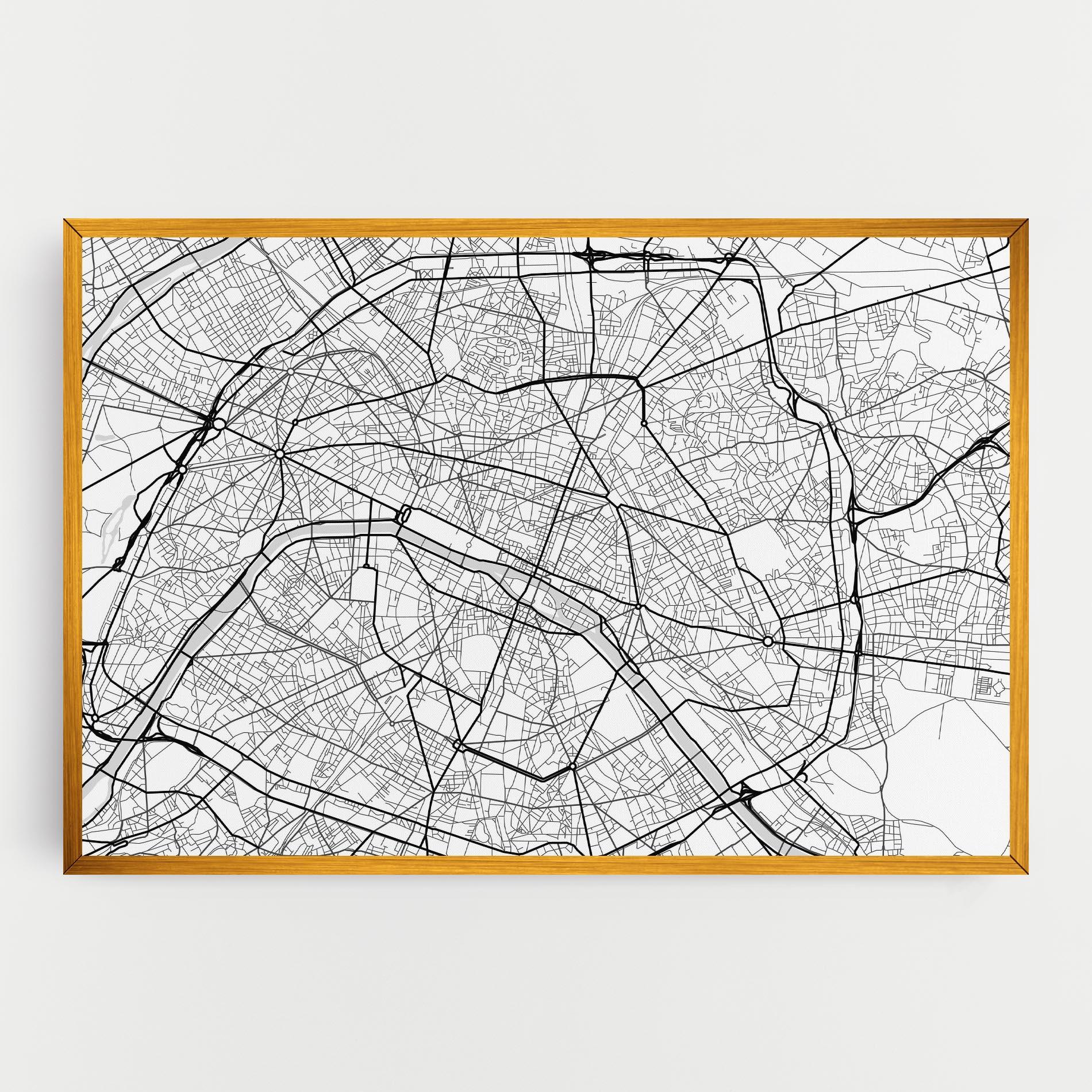 Tablou Canvas City Black Line mockup 0