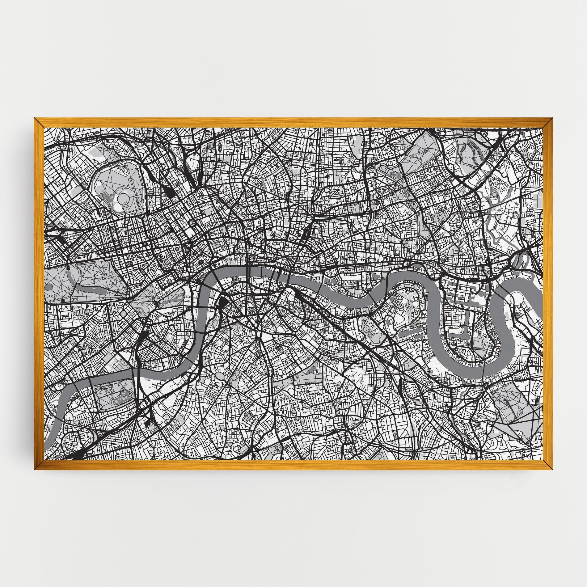 Tablou Canvas City Map mockup 0