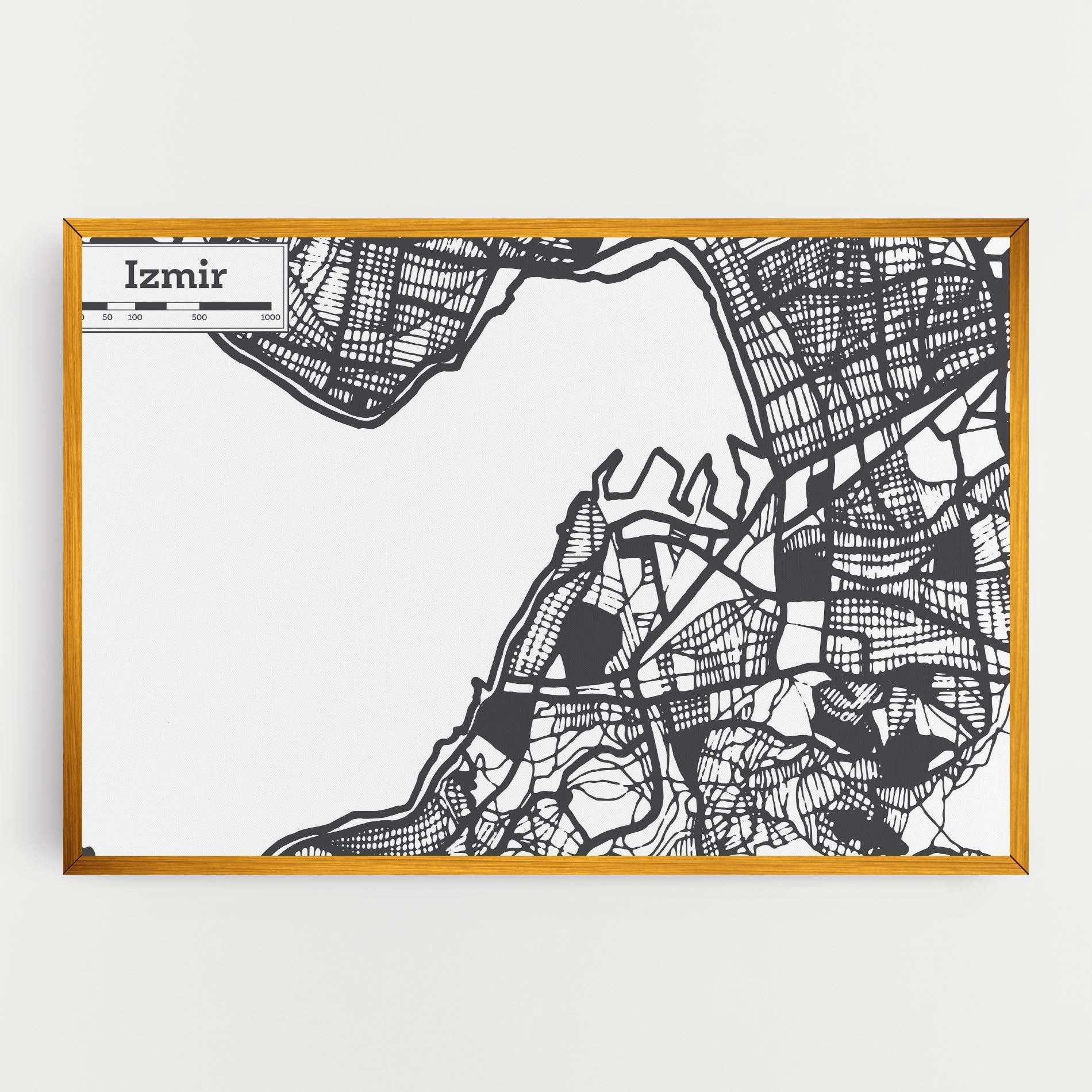 Tablou Canvas Izmir Map mockup 0