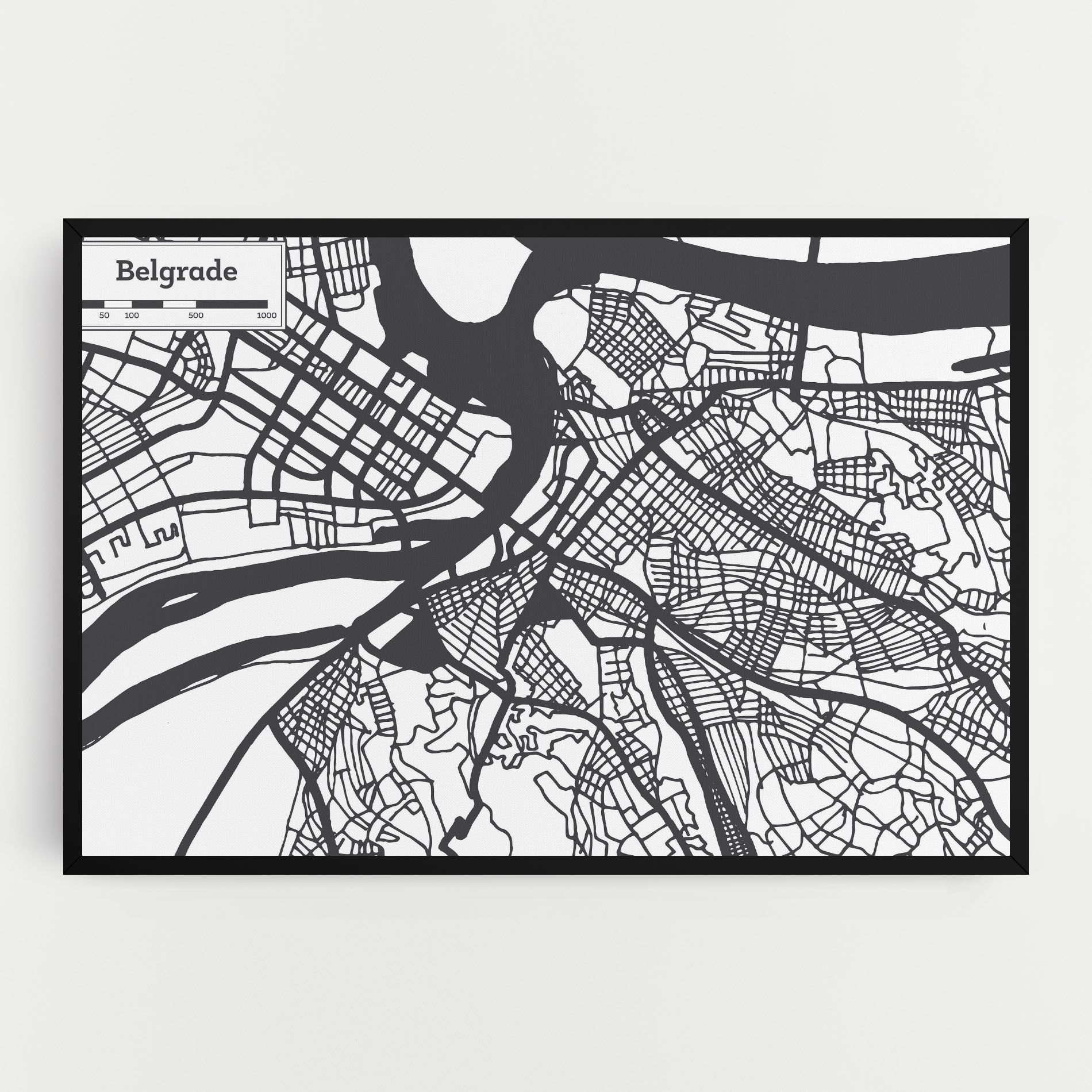 Belgrade Map mockup 0
