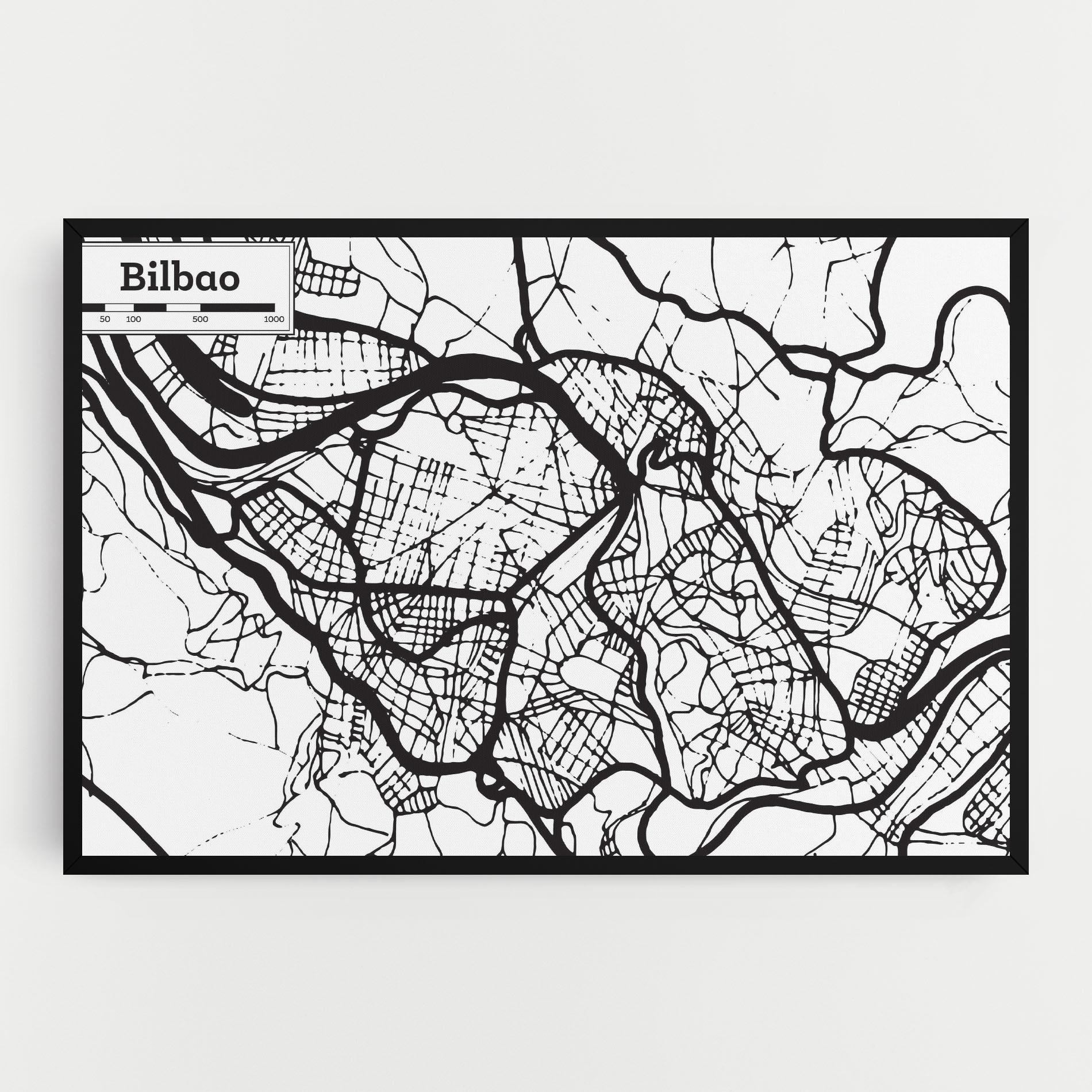 Tablou Canvas Bilbao Map mockup 0