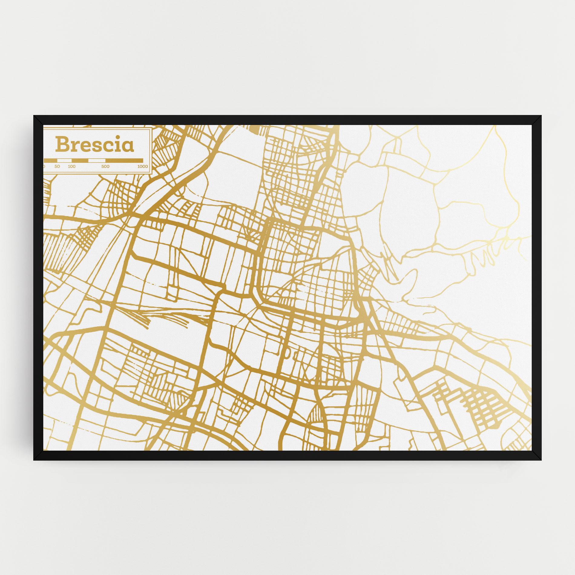 Tablou Canvas Brescia Gold Map mockup 0