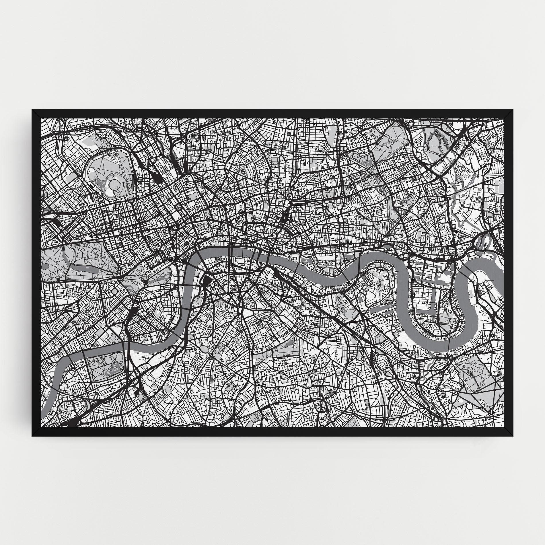 Tablou Canvas City Map mockup 0