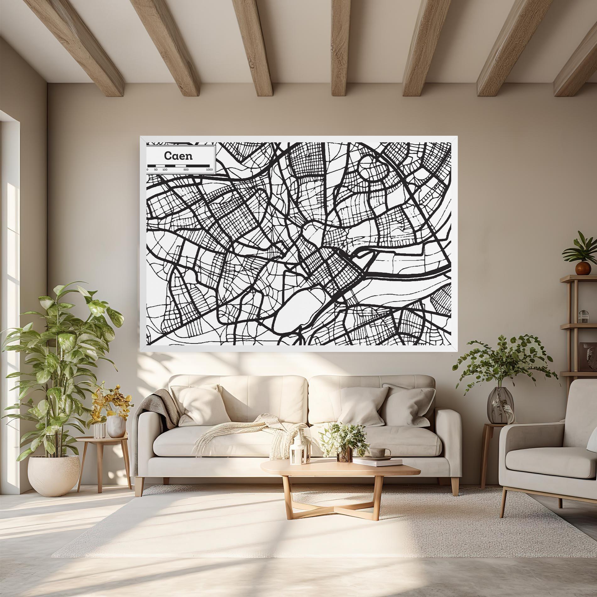 Tablou Canvas Caen Map mockup 6