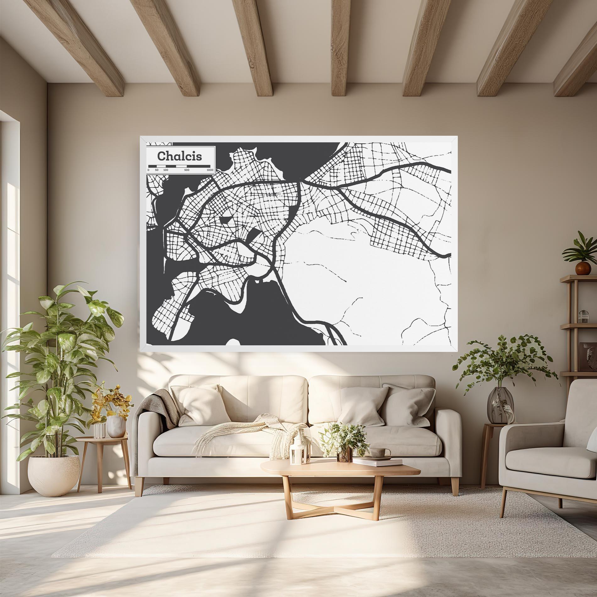 Tablou Canvas Chalcis Map mockup 6