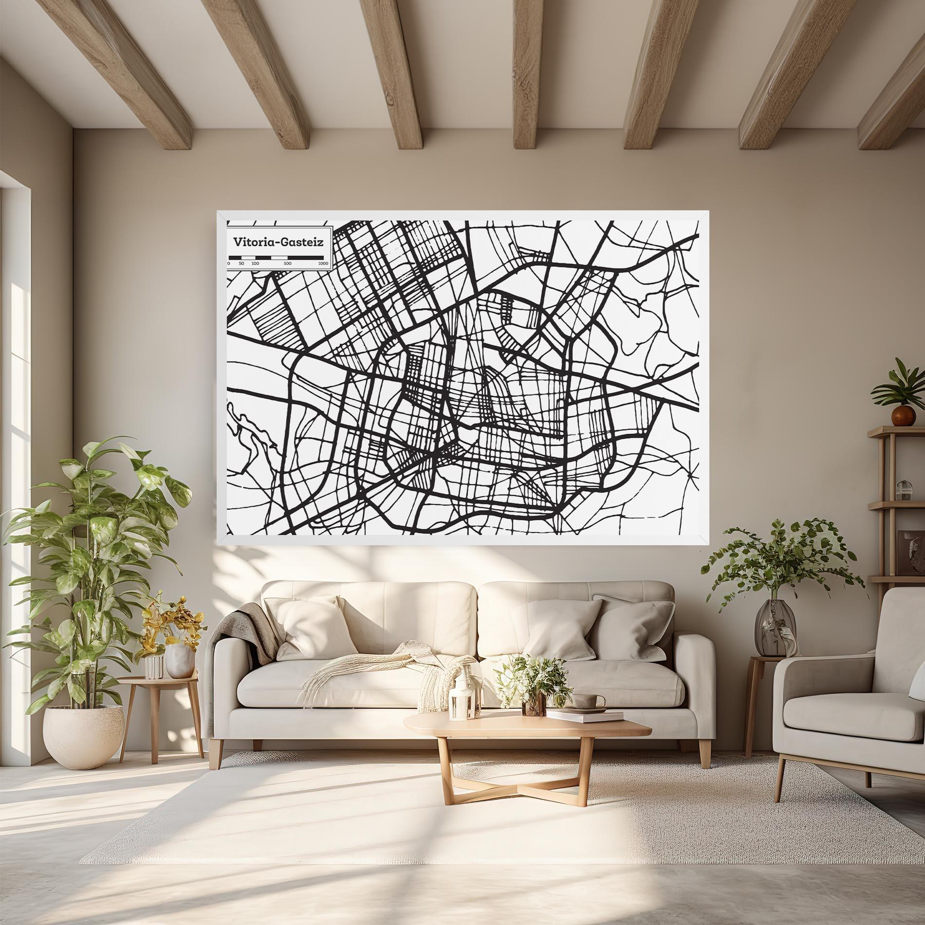 Tablou Canvas Vitoria Gasteiz Map mockup 6