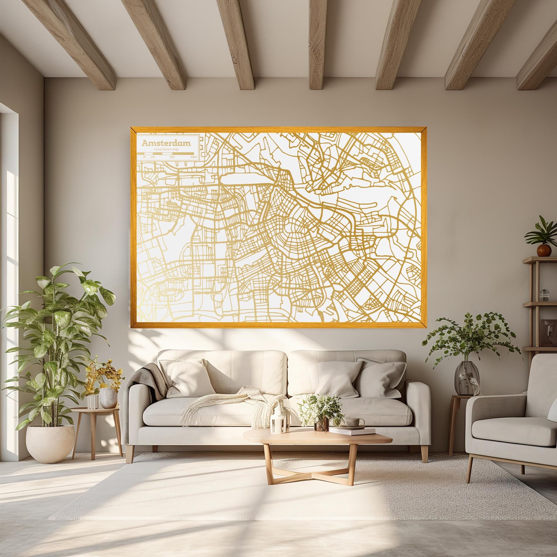Amsterdam Gold Map mockup 6