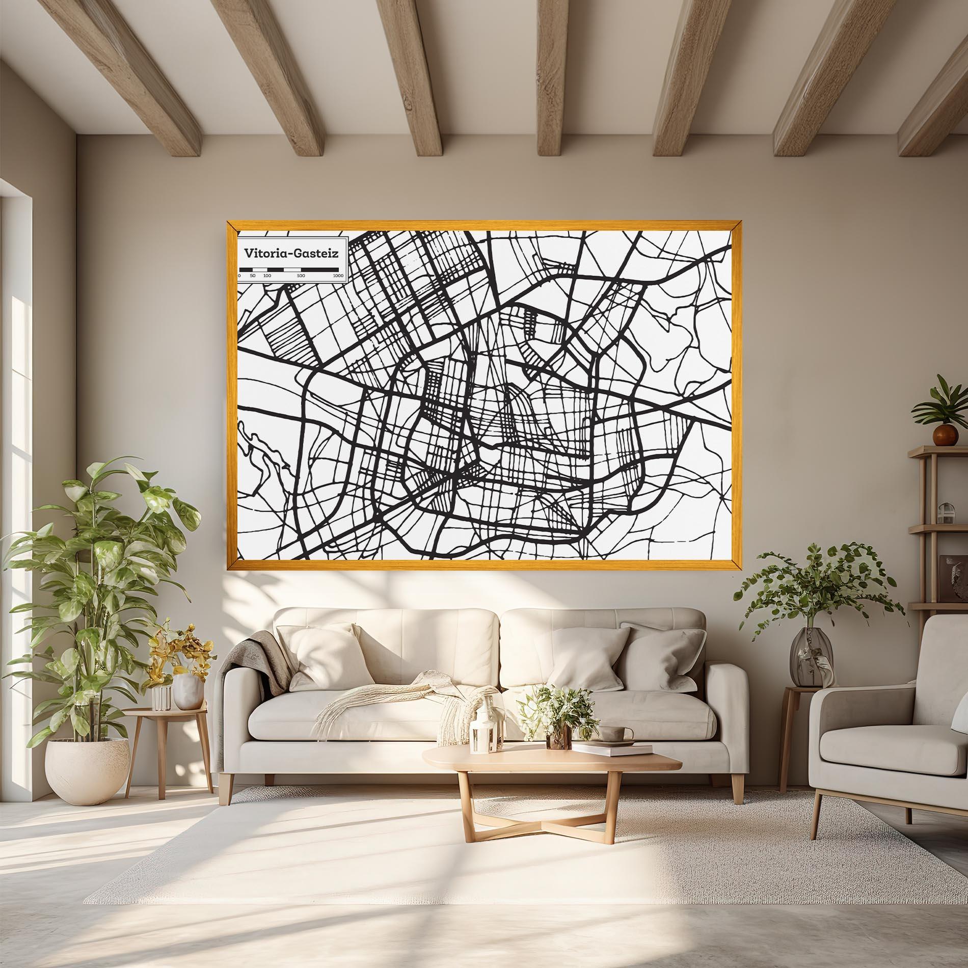 Tablou Canvas Vitoria Gasteiz Map mockup 6