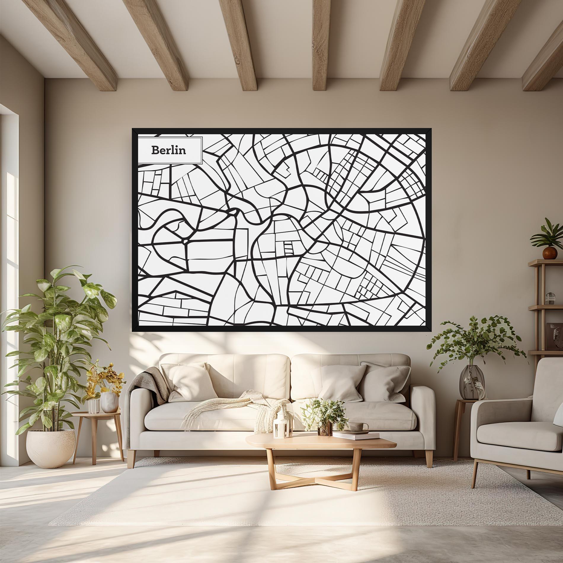 Tablou Canvas Berlin Map mockup 6