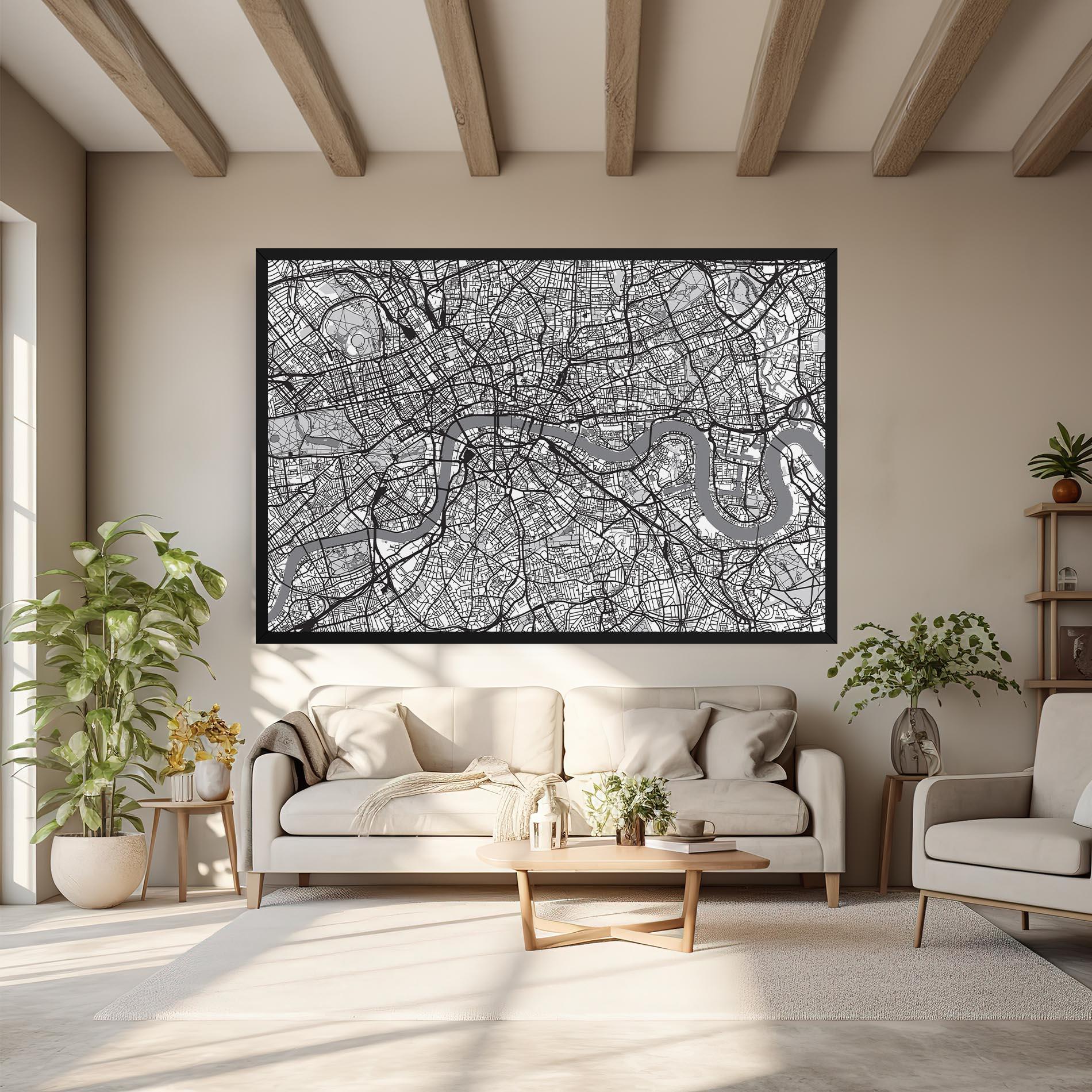 Tablou Canvas City Map mockup 6