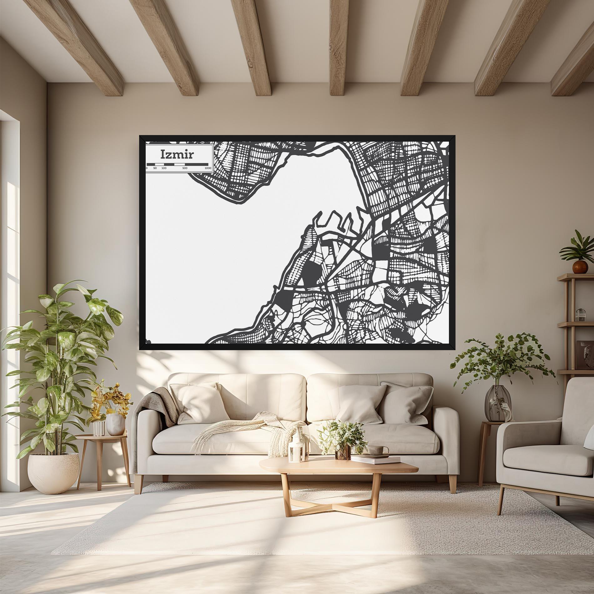 Tablou Canvas Izmir Map mockup 6