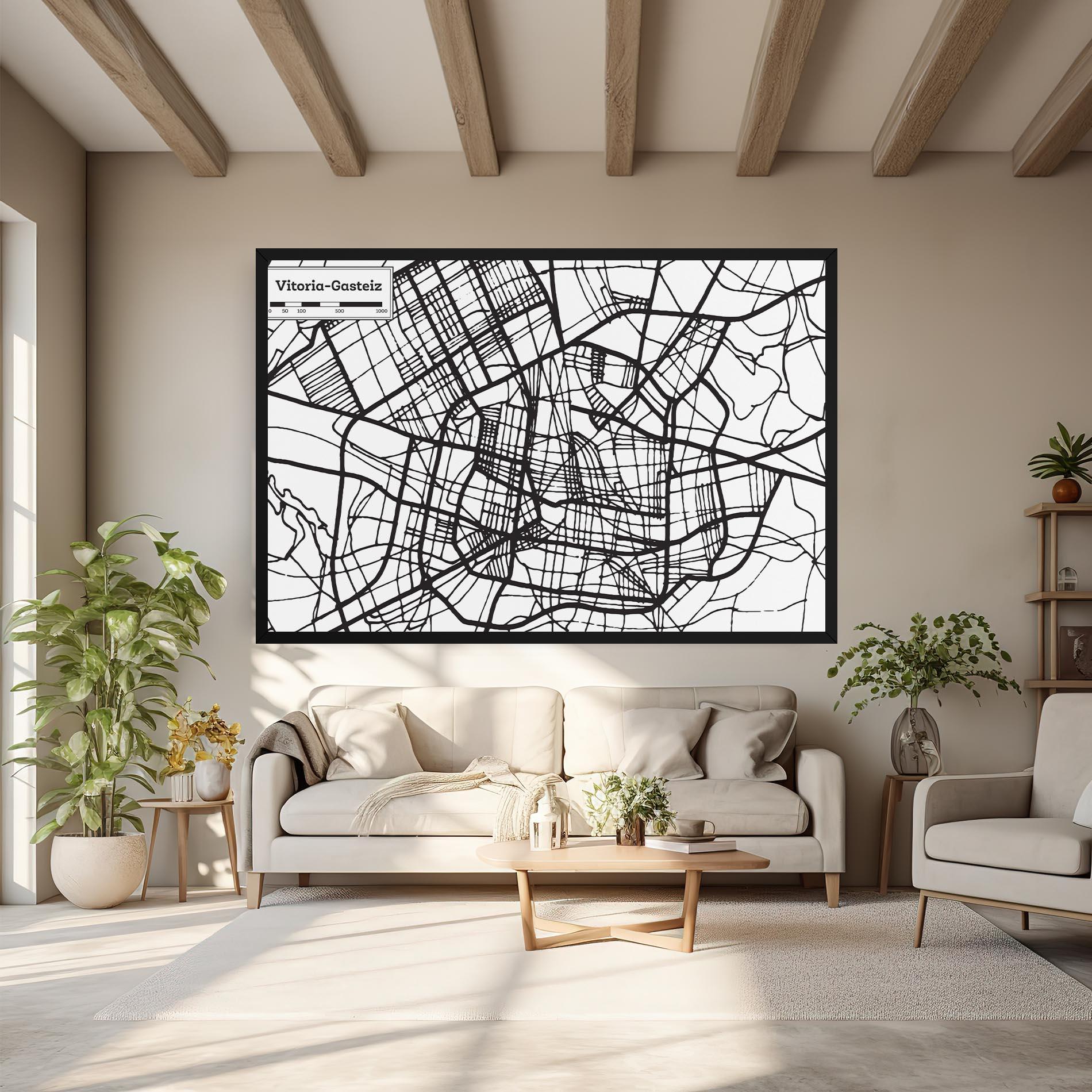 Tablou Canvas Vitoria Gasteiz Map mockup 6