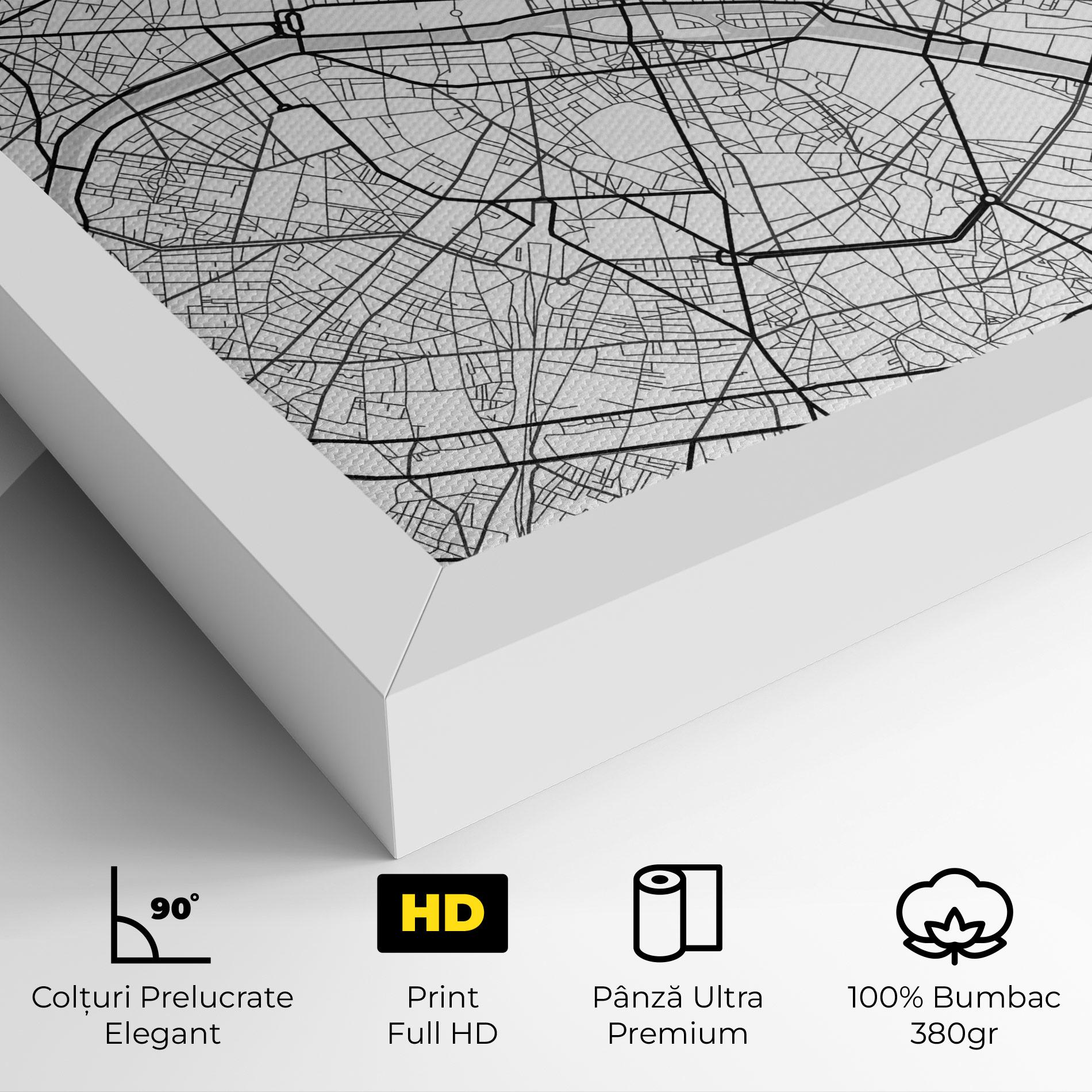 Tablou Canvas City Black Line mockup 4