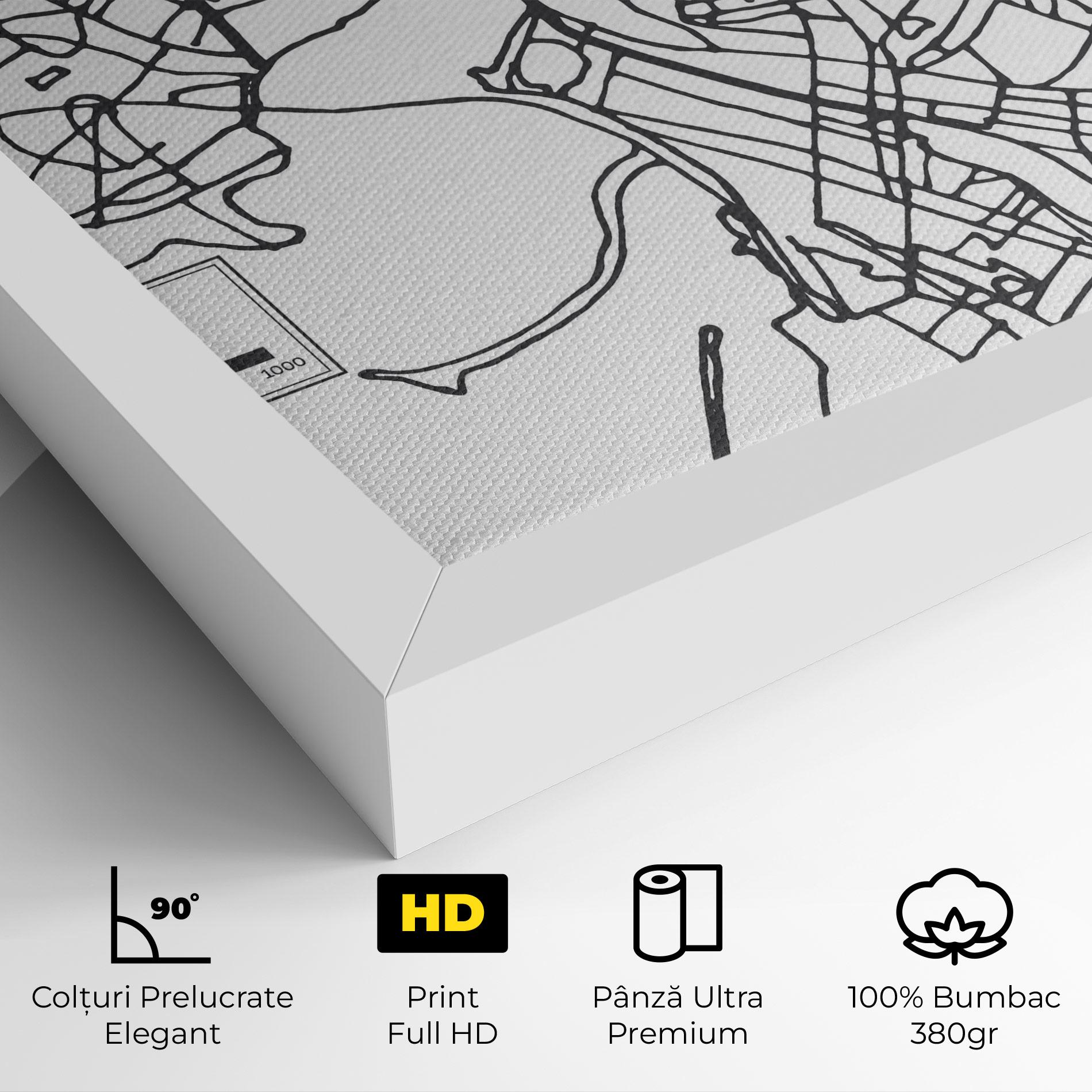 Tablou Canvas Kazan Map mockup 4