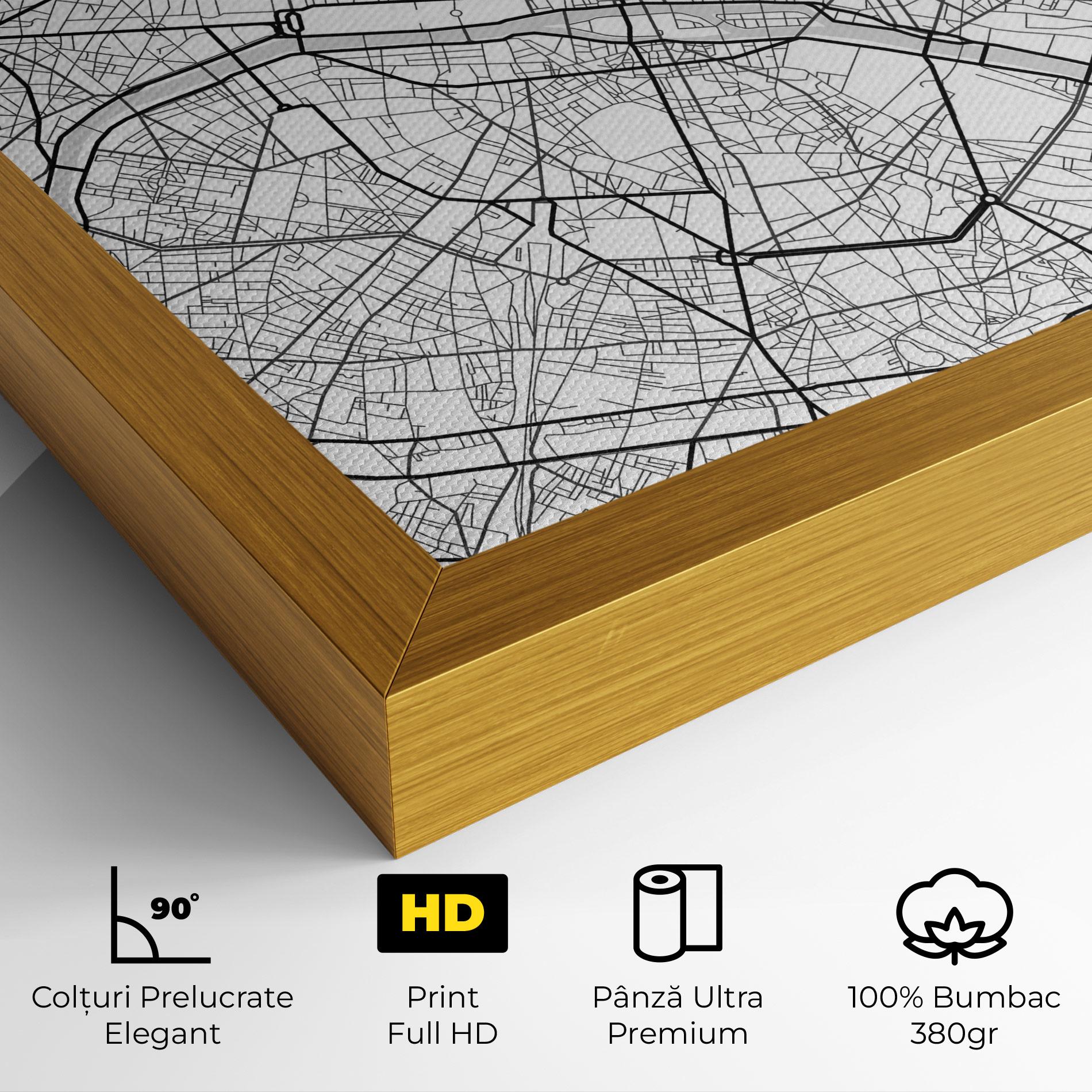 Tablou Canvas City Black Line mockup 4