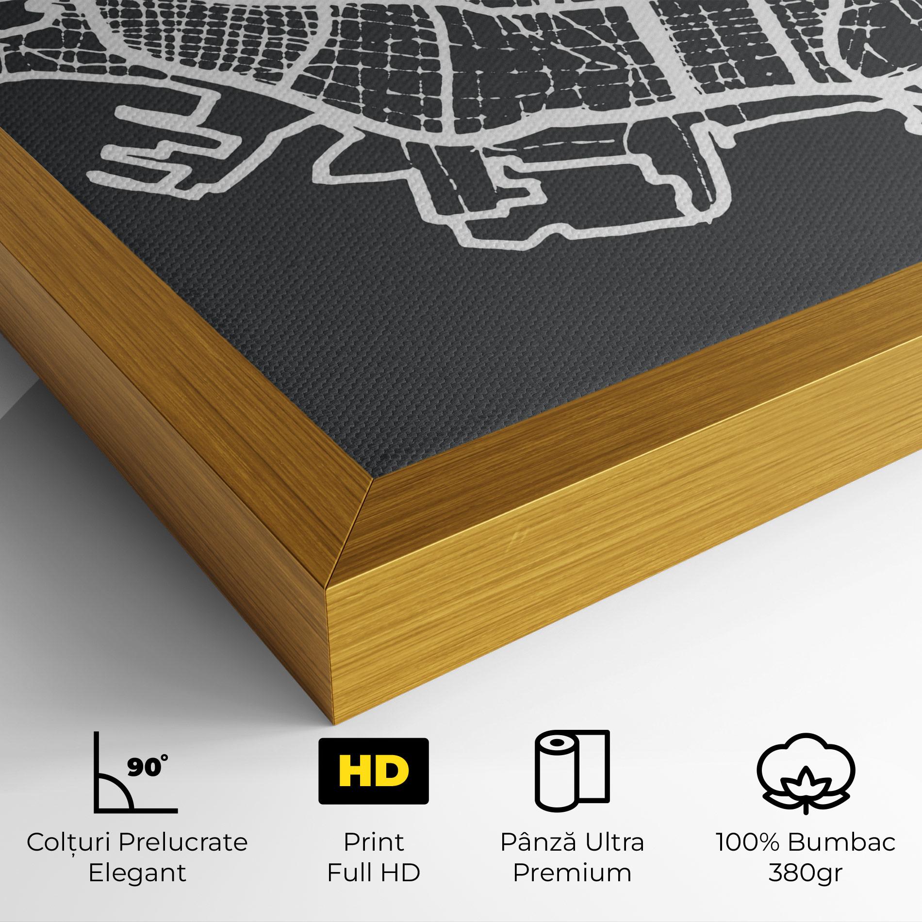 Tablou Canvas Genoa Map mockup 4