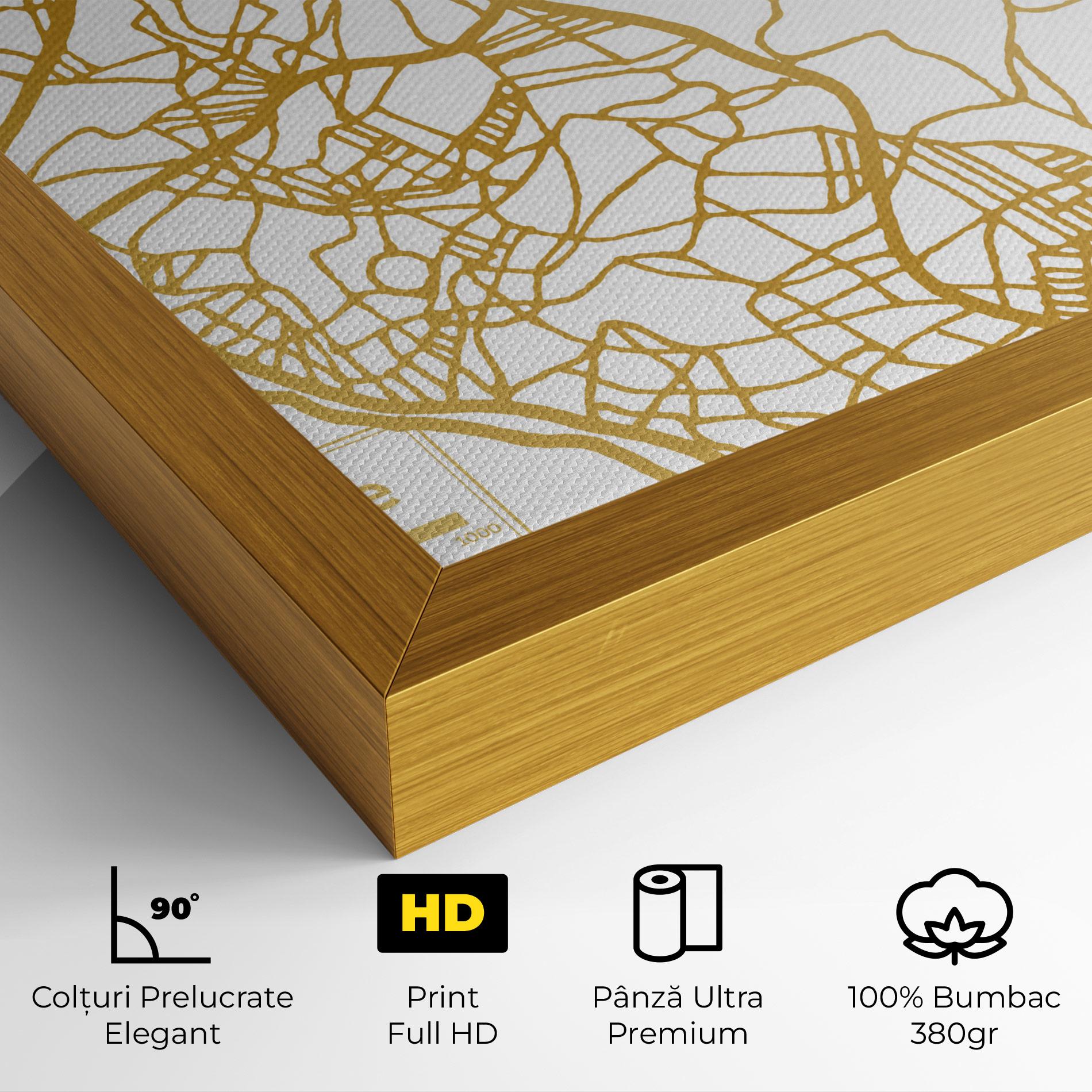 Tablou Canvas Libreville Gold Map mockup 4