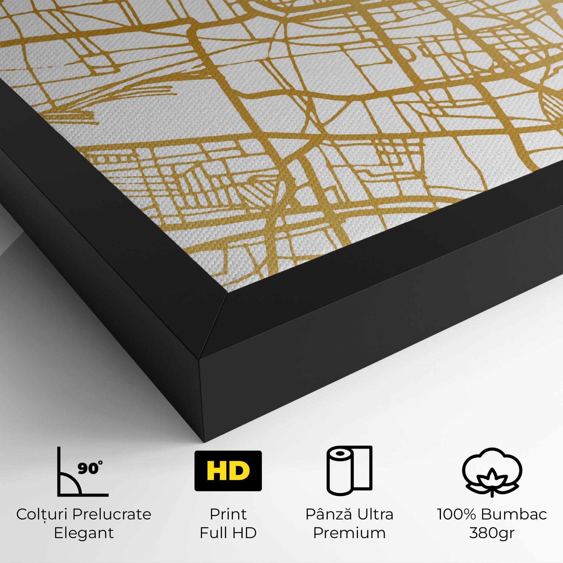 Tablou Canvas Brescia Gold Map mockup 4