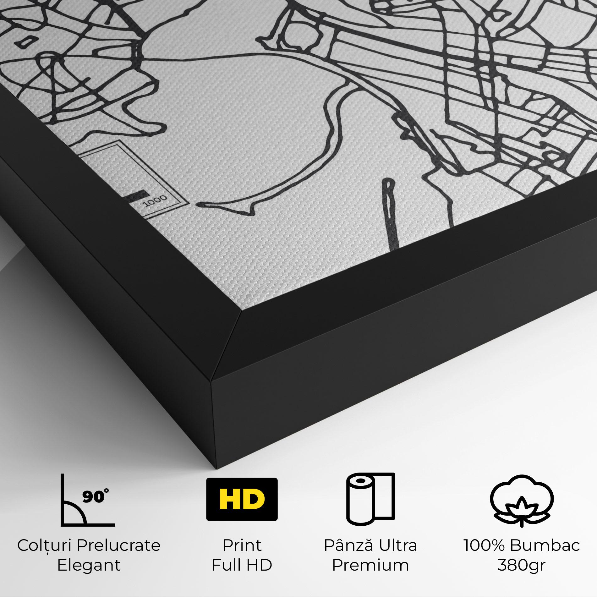 Tablou Canvas Kazan Map mockup 4