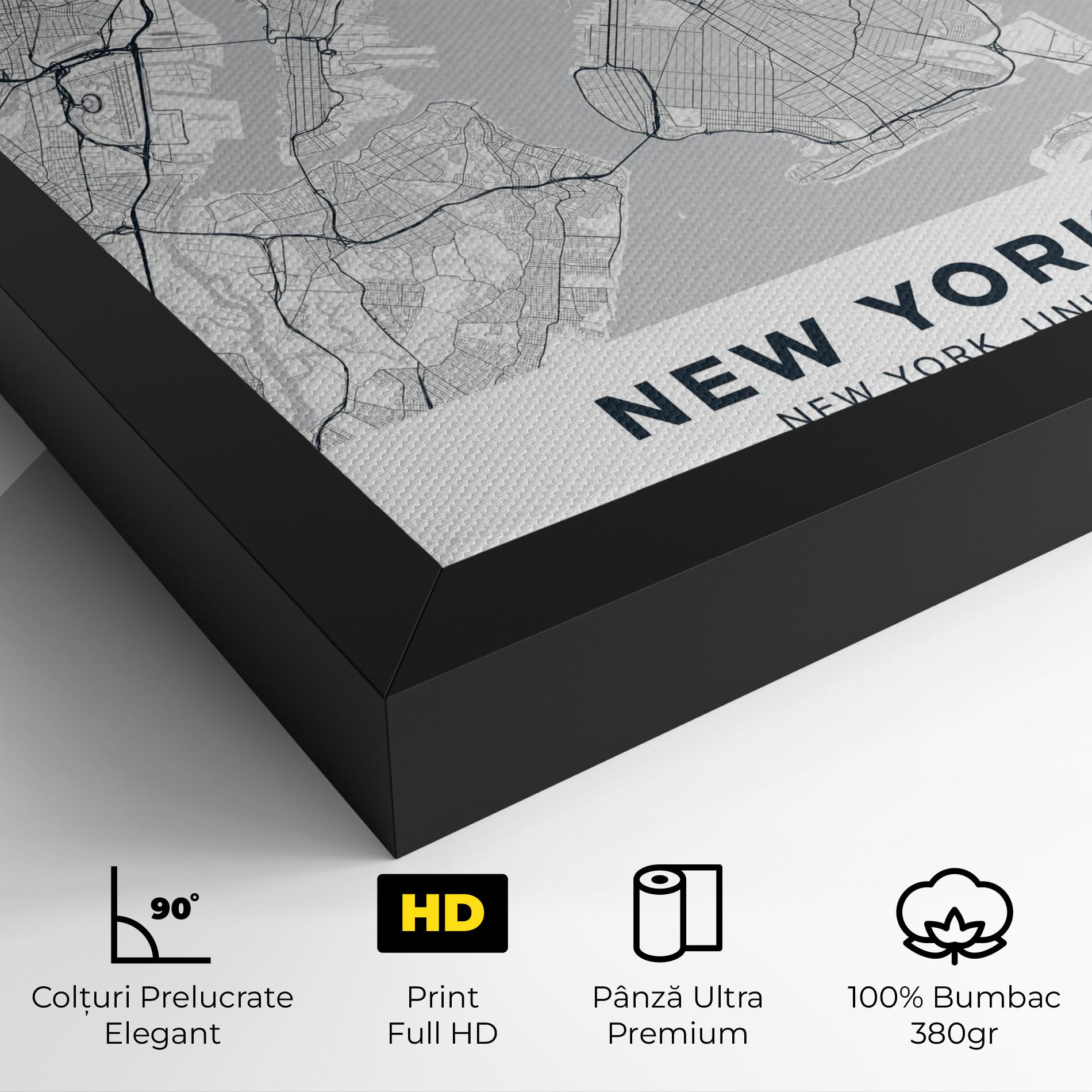 Tablou Canvas New York Map mockup 4