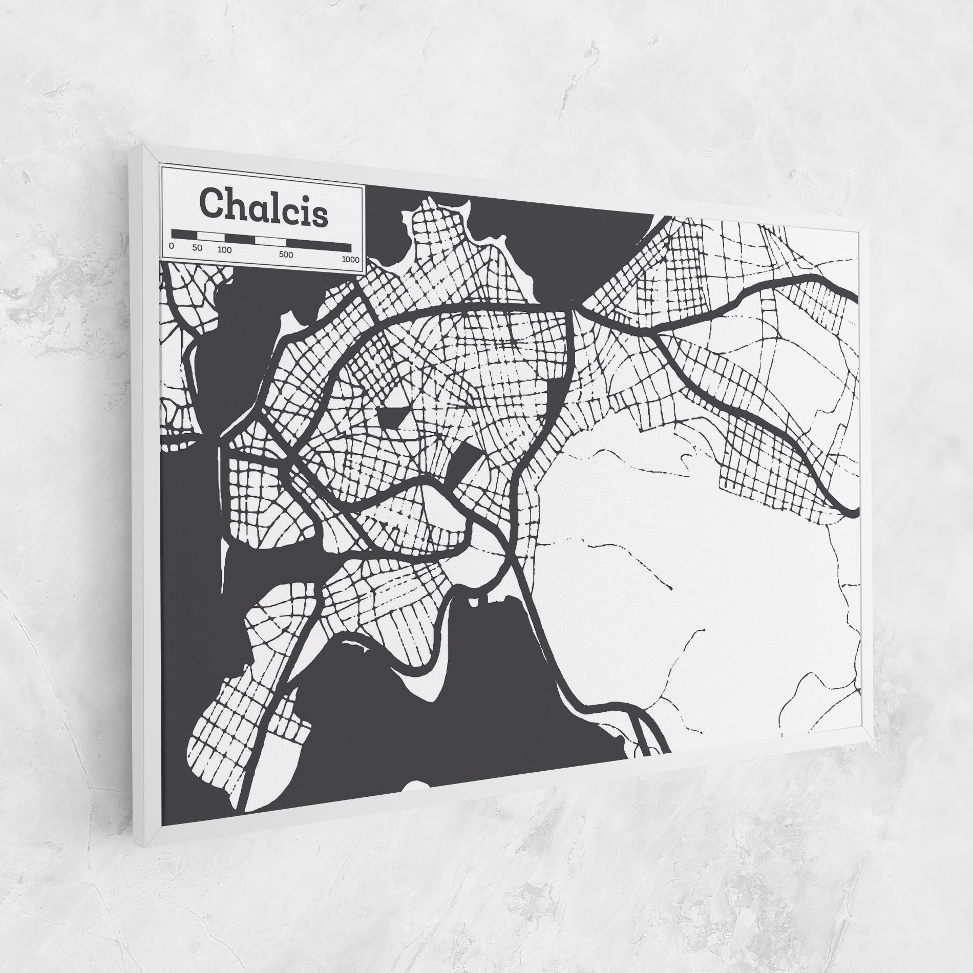 Tablou Canvas Chalcis Map mockup 1
