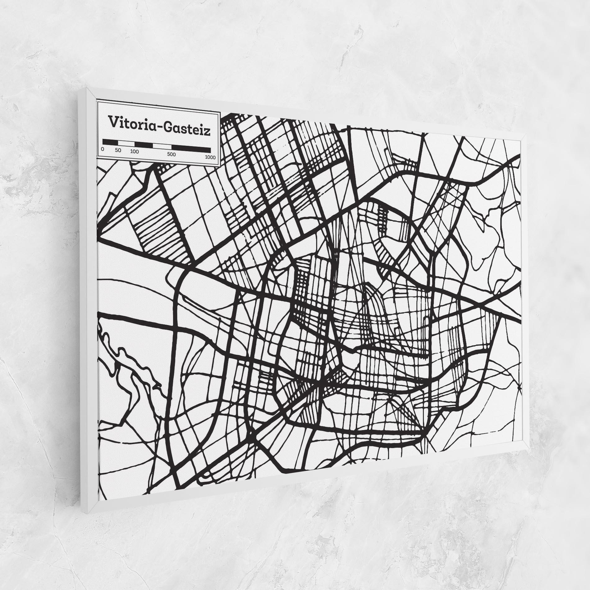 Tablou Canvas Vitoria Gasteiz Map mockup 1