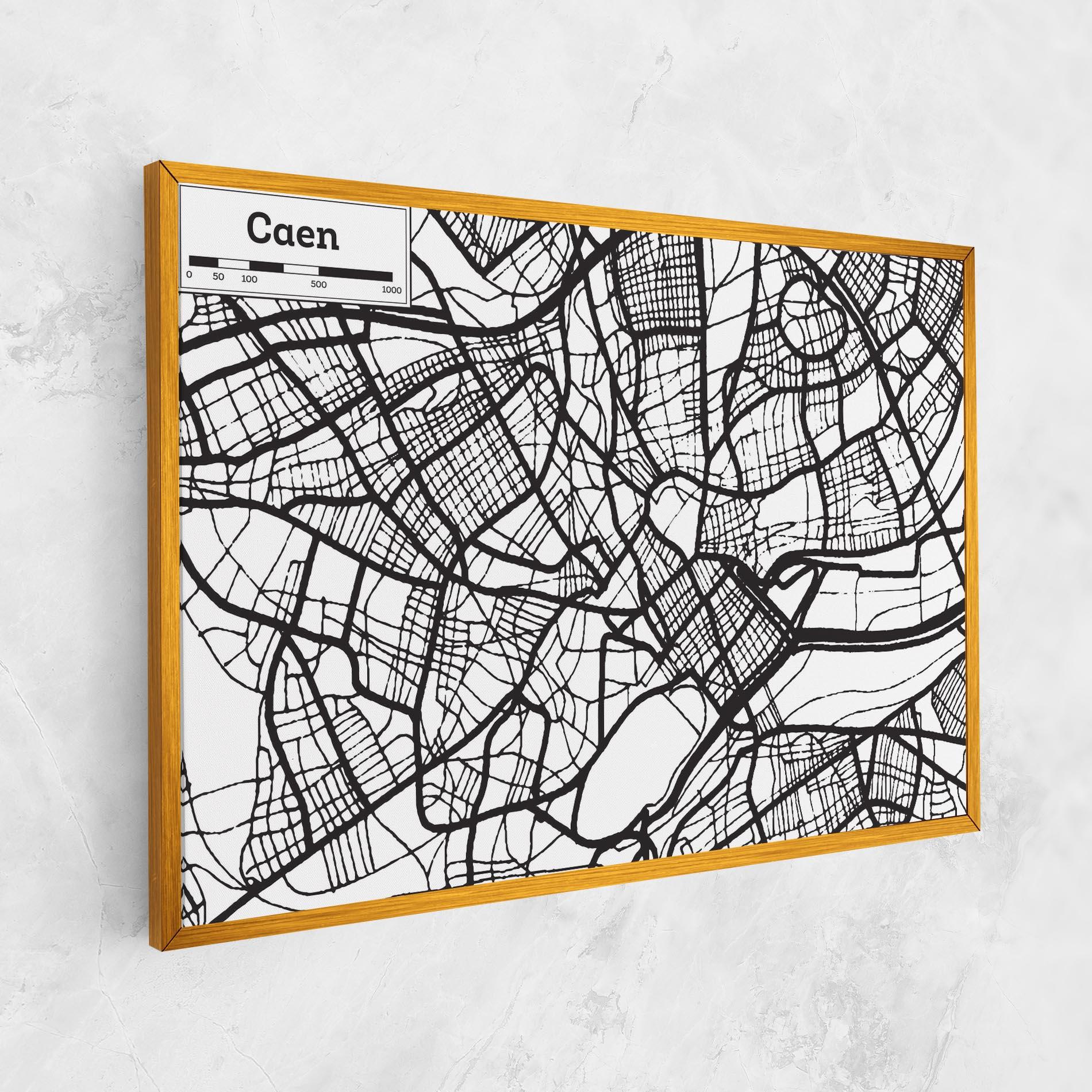 Tablou Canvas Caen Map mockup 1