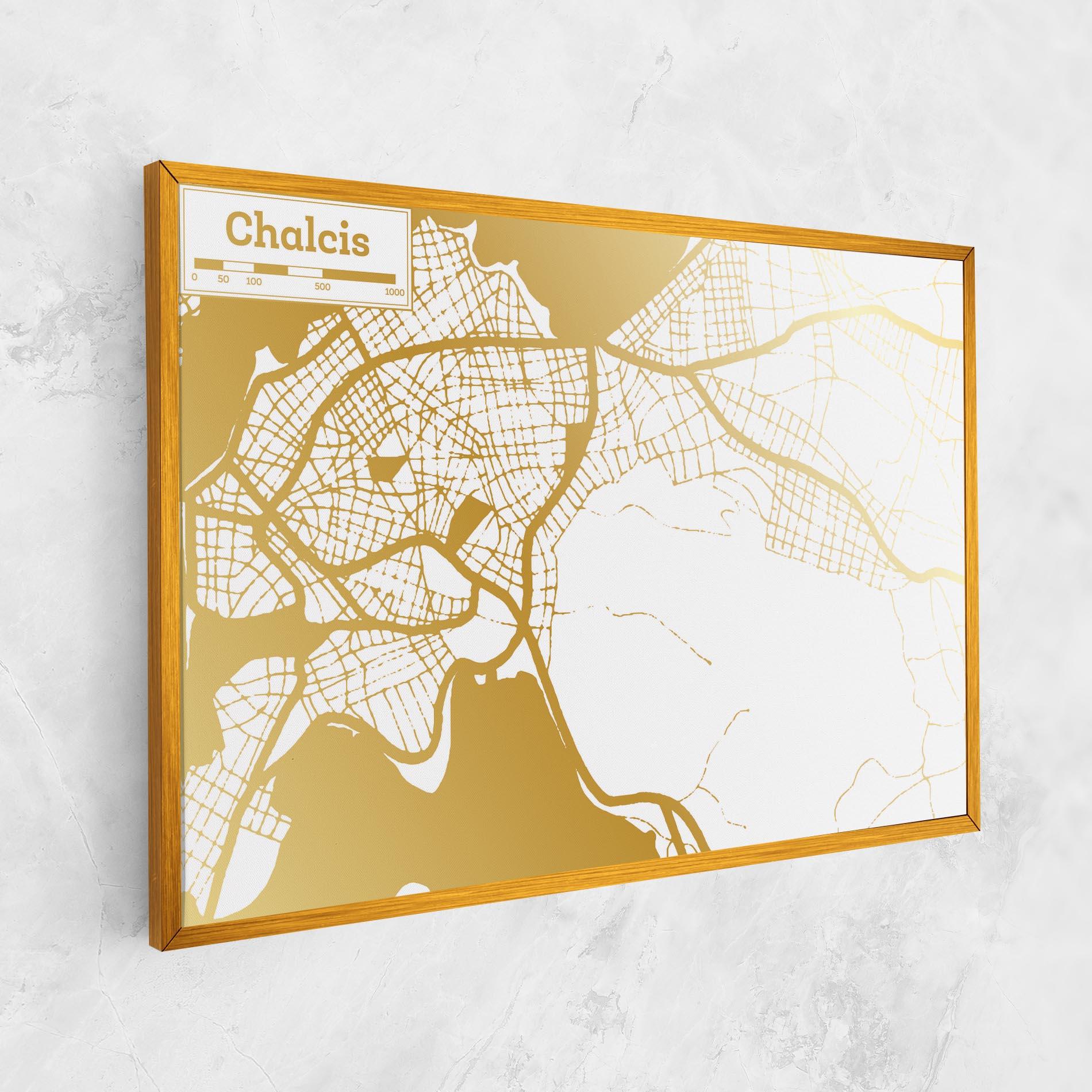 Tablou Canvas Chalcis Gold Map mockup 1