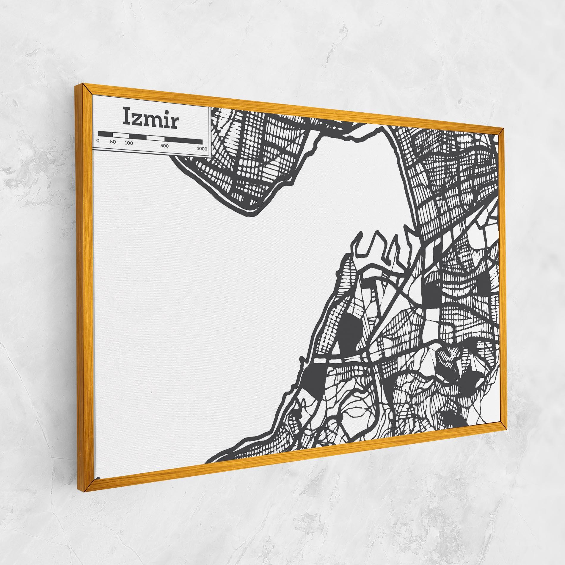 Tablou Canvas Izmir Map mockup 1