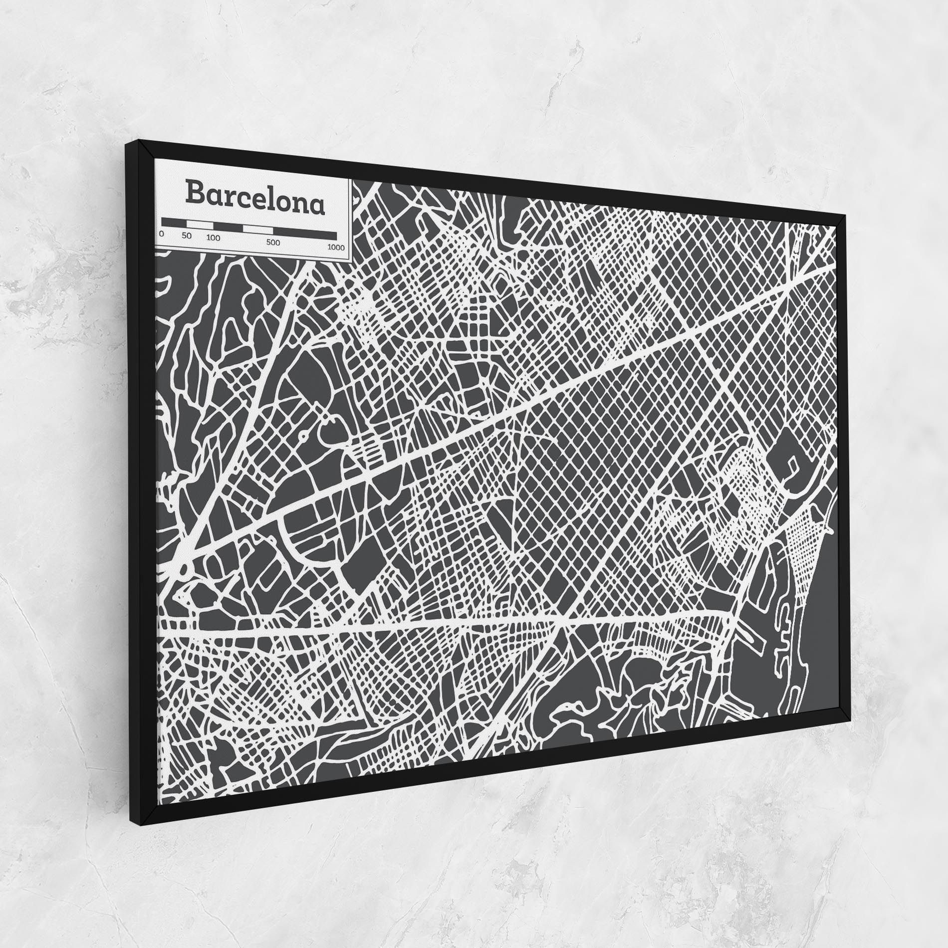 Barcelona Map mockup 1