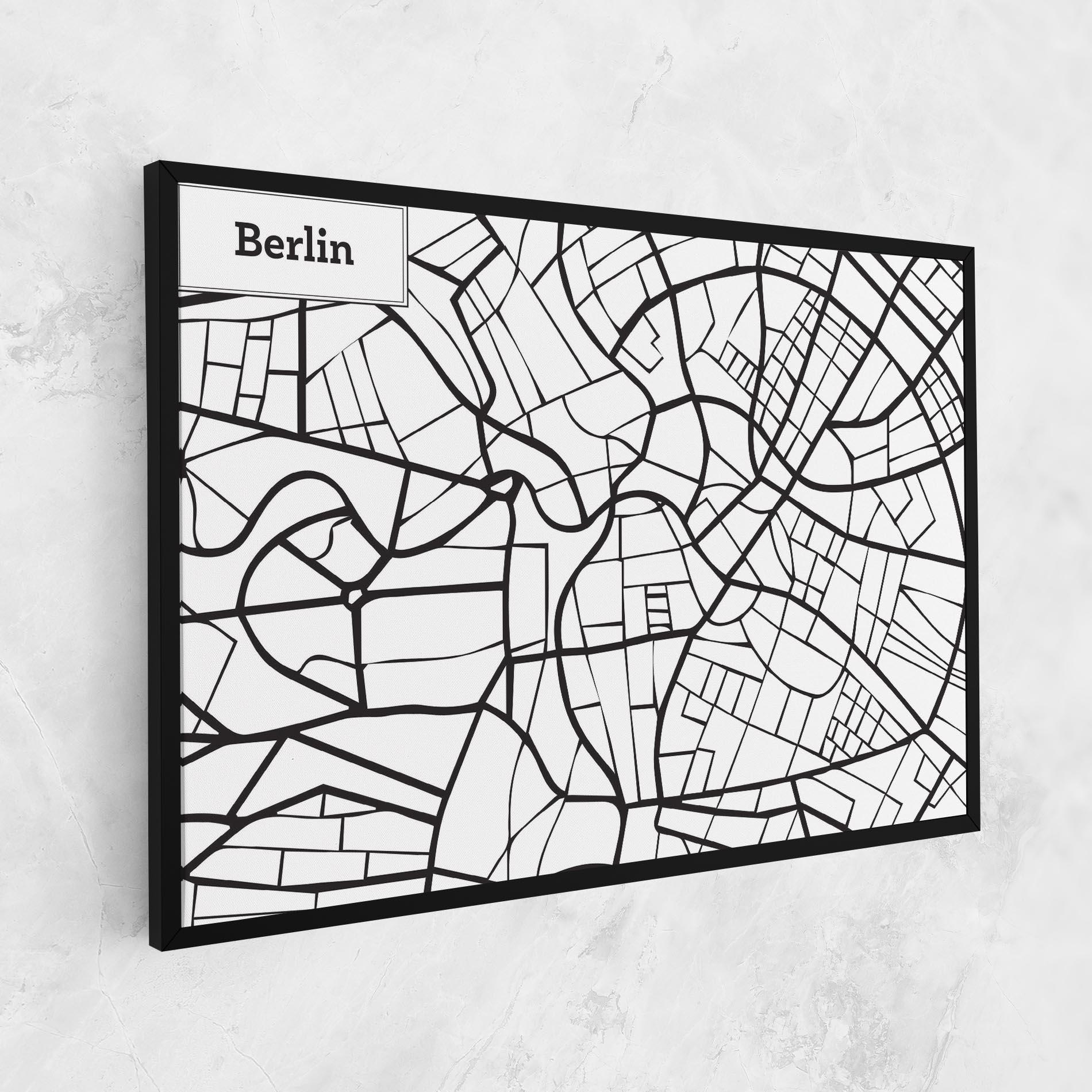 Tablou Canvas Berlin Map mockup 1