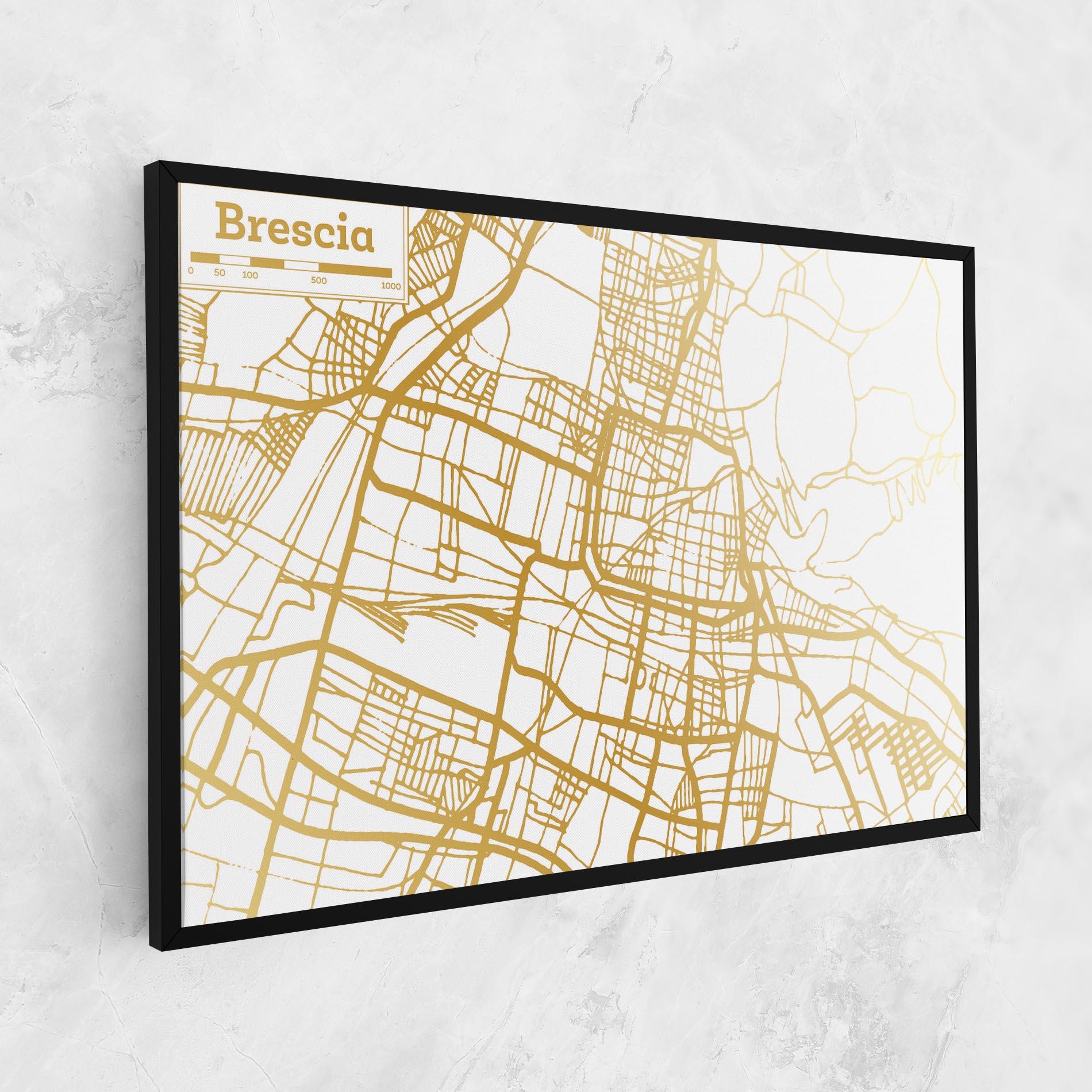 Tablou Canvas Brescia Gold Map mockup 1