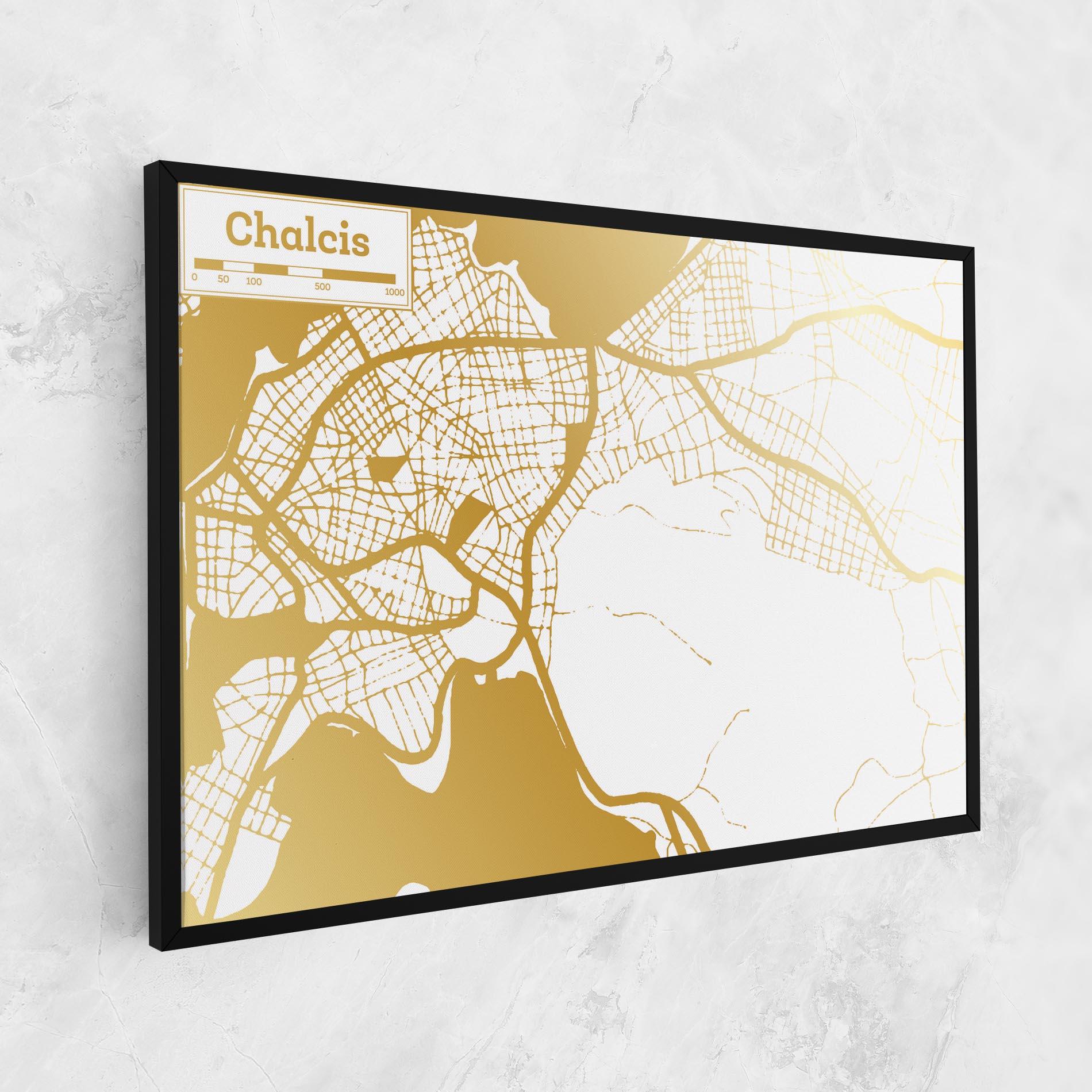 Tablou Canvas Chalcis Gold Map mockup 1