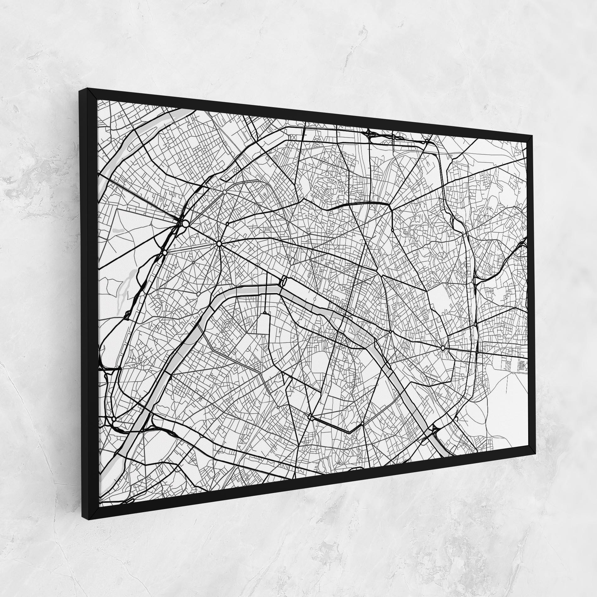 Tablou Canvas City Black Line mockup 1