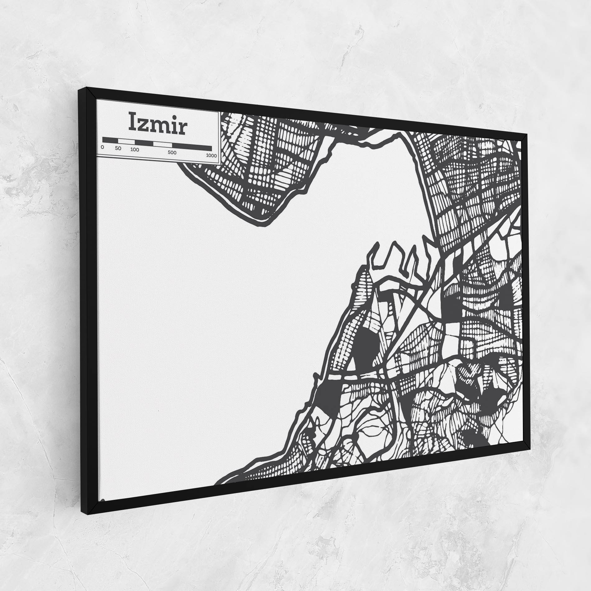 Tablou Canvas Izmir Map mockup 1