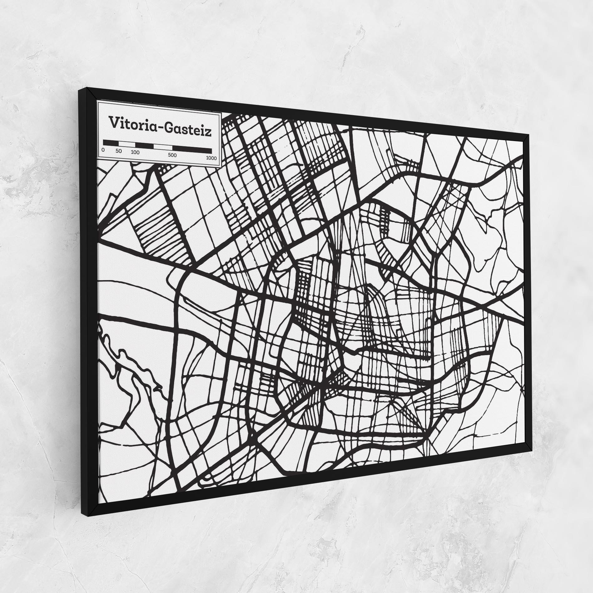 Tablou Canvas Vitoria Gasteiz Map mockup 1