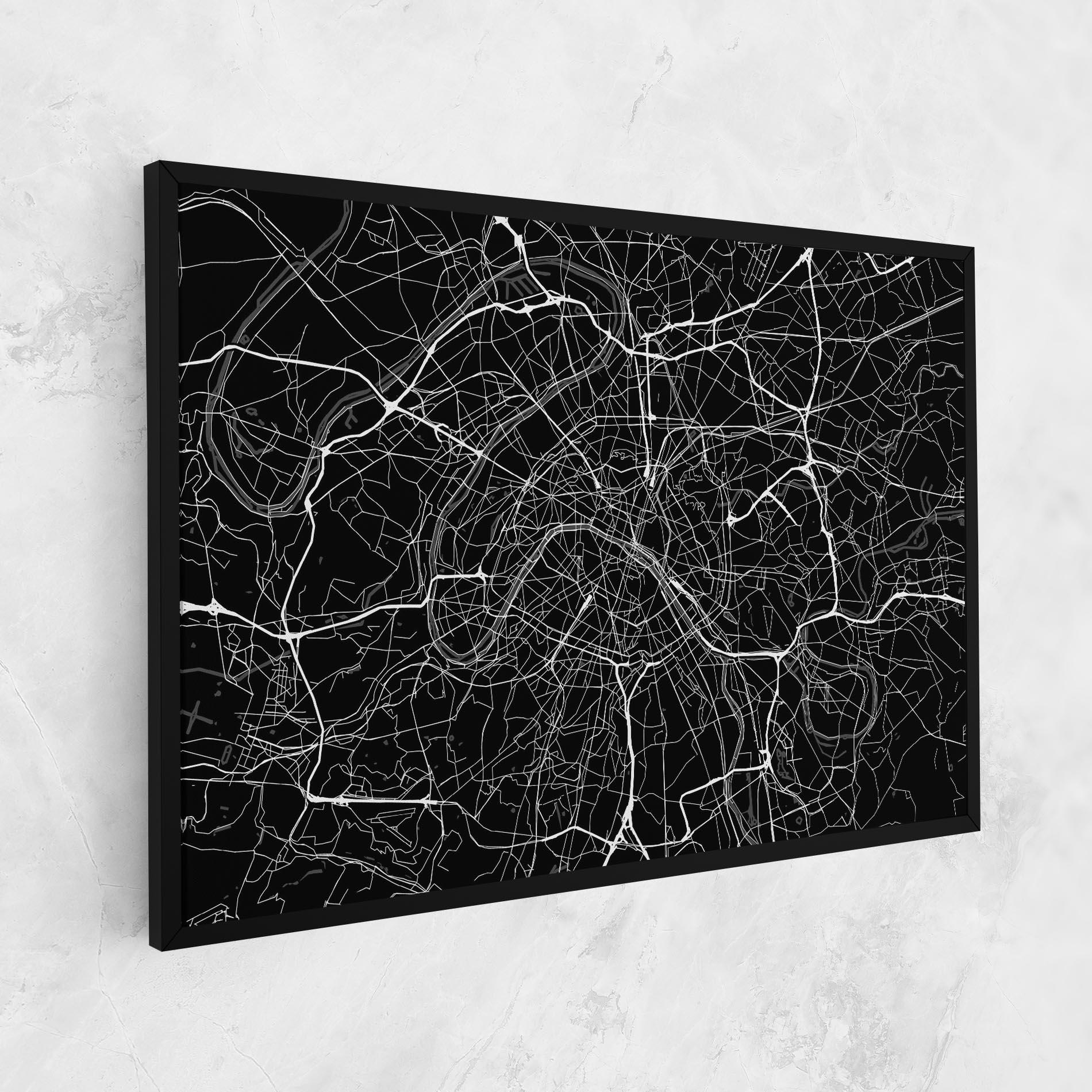 Tablou Canvas White Line City mockup 1