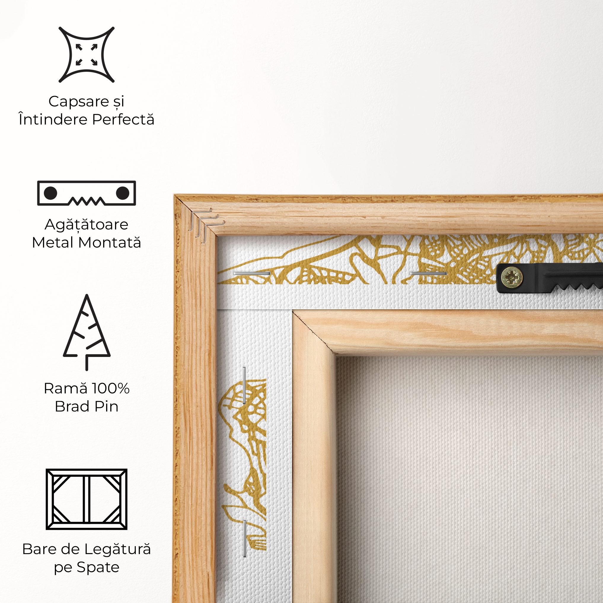 Tablou Canvas Istanbul Gold Map mockup 5