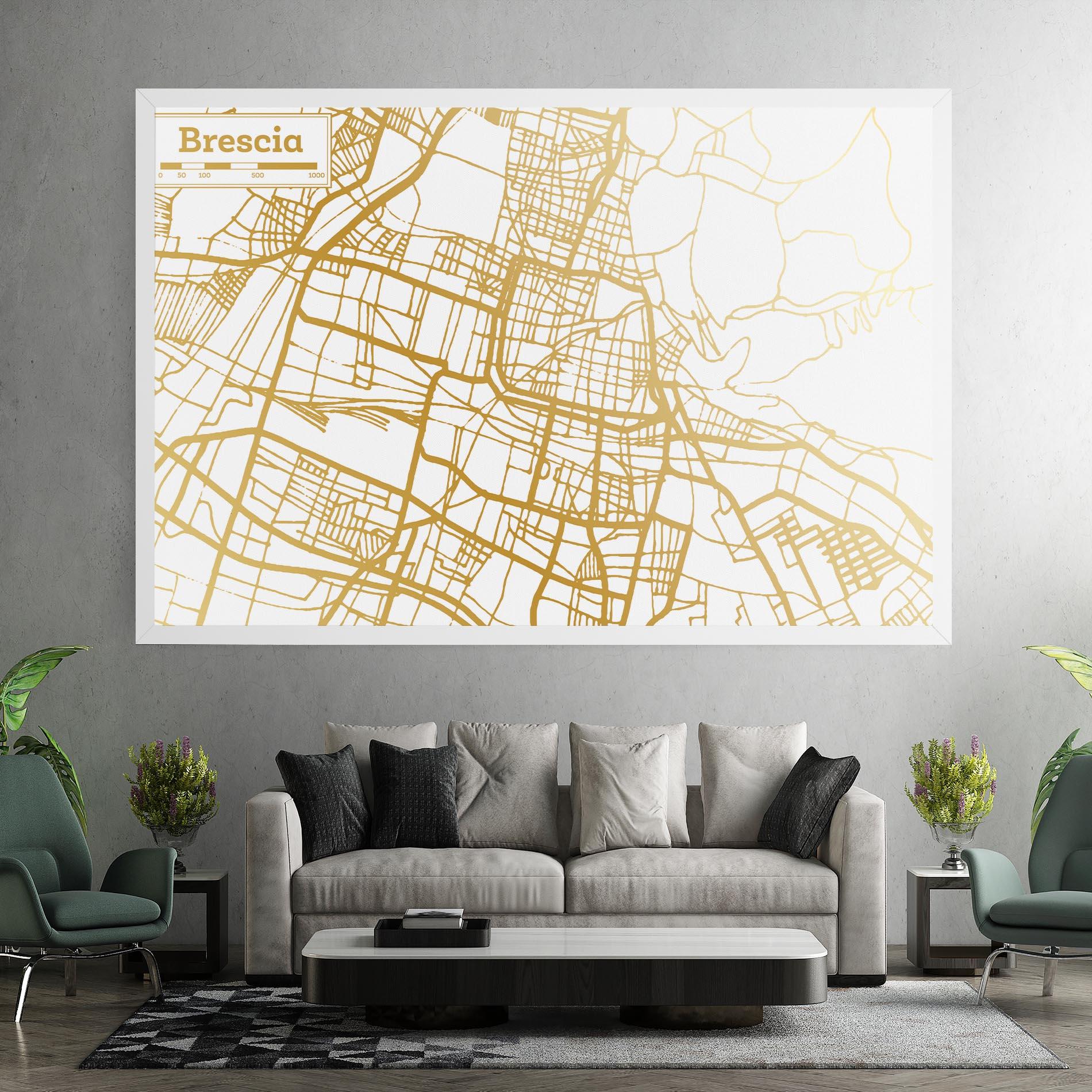 Tablou Canvas Brescia Gold Map mockup 7