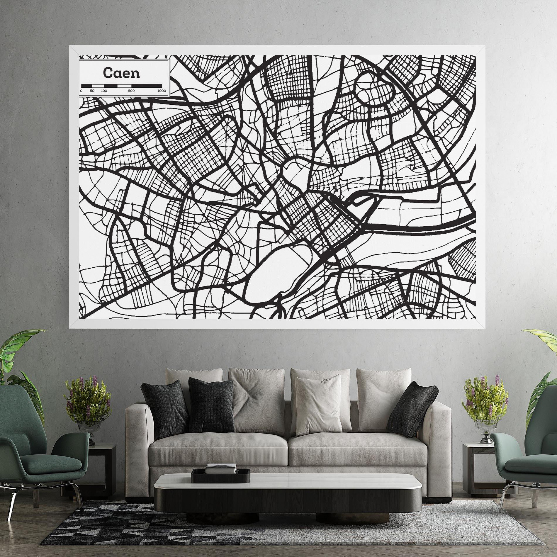 Tablou Canvas Caen Map mockup 7