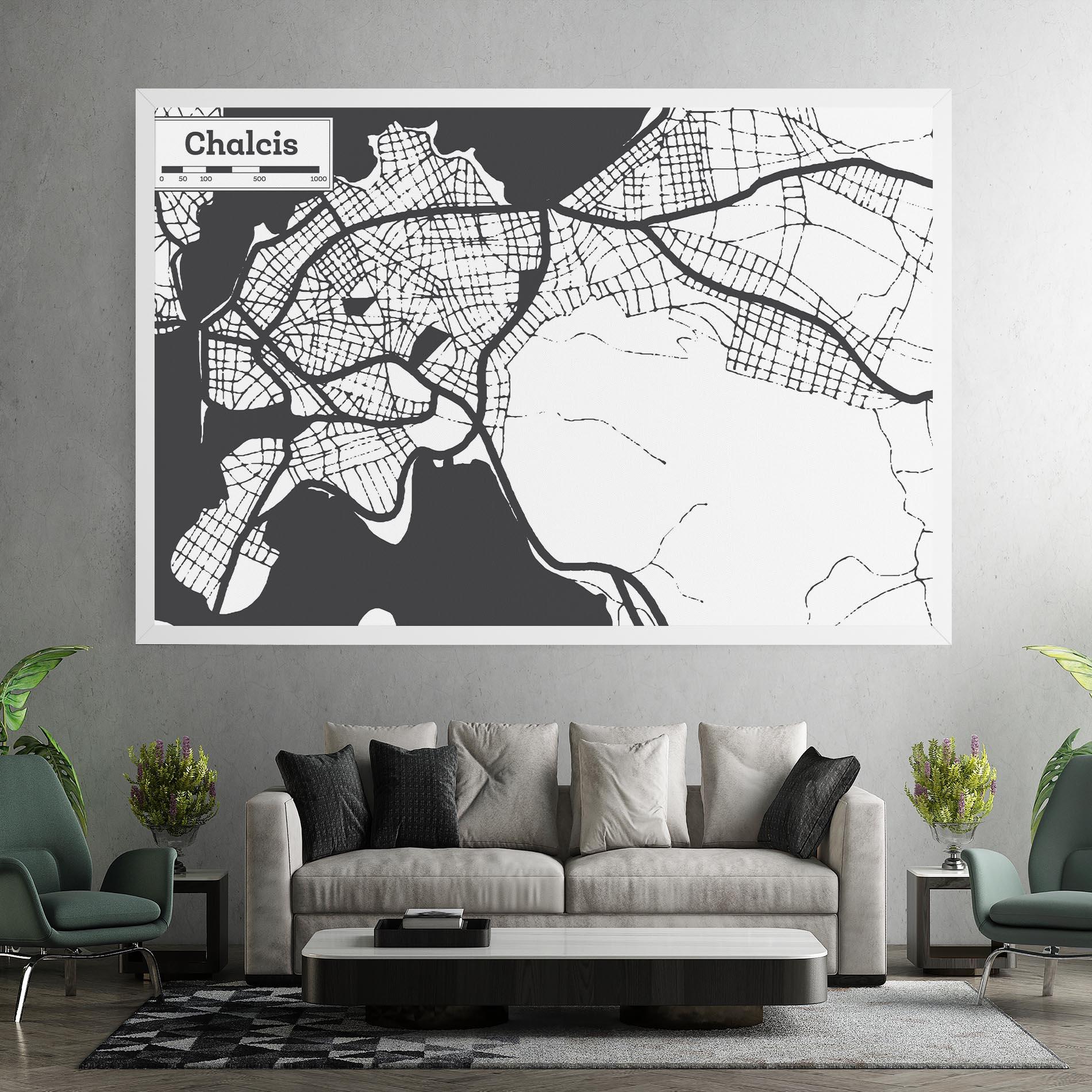 Tablou Canvas Chalcis Map mockup 7